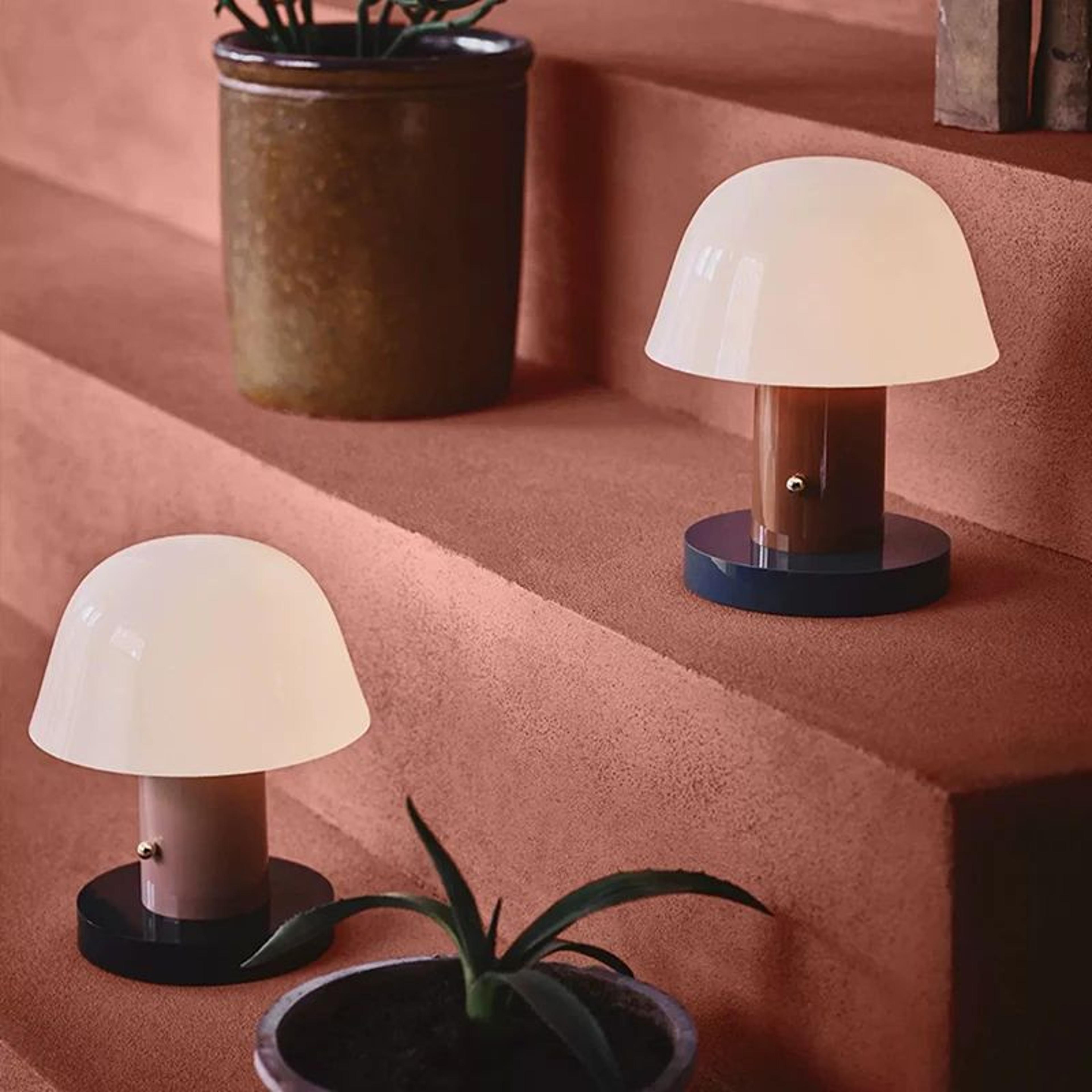 USB Rechargeable Mushroom Table Lamp Warm Touch LED Night Light With Piano Finish For Bedroom Desk  0