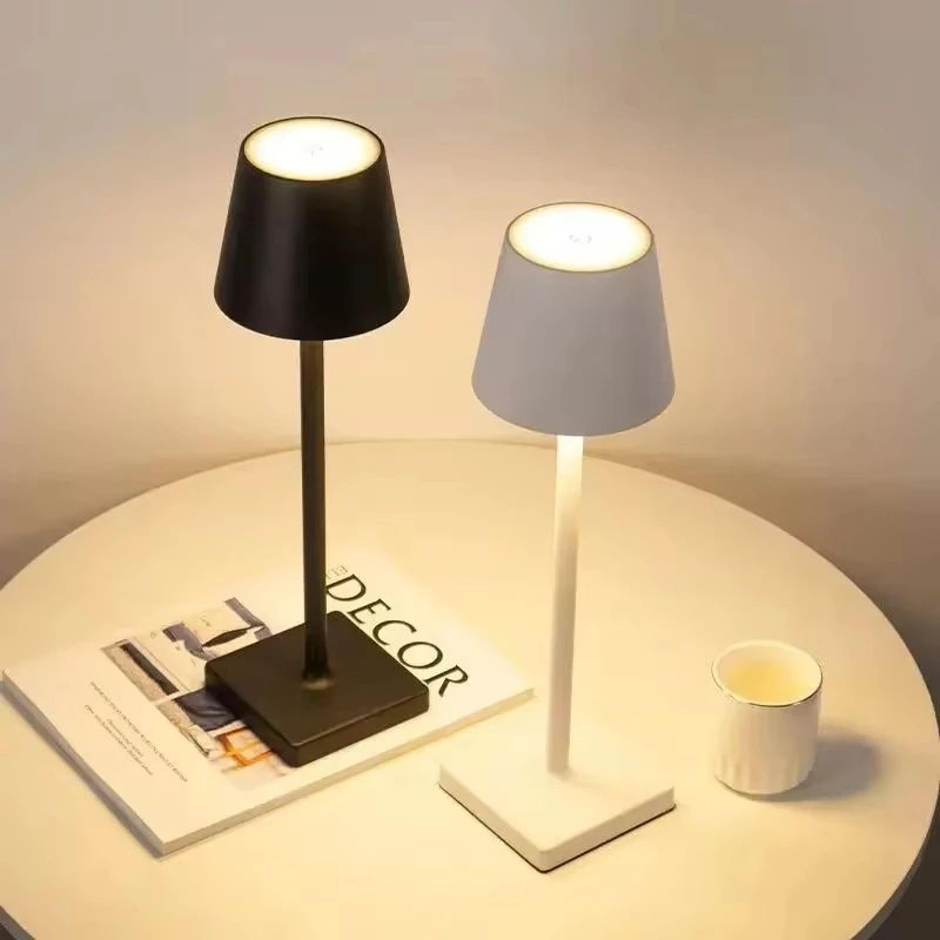 Rechargeable LED Table Lamp Touch Switch 3Level Dimmable Ambient Light For Bar Club Dinner Bedroom  0