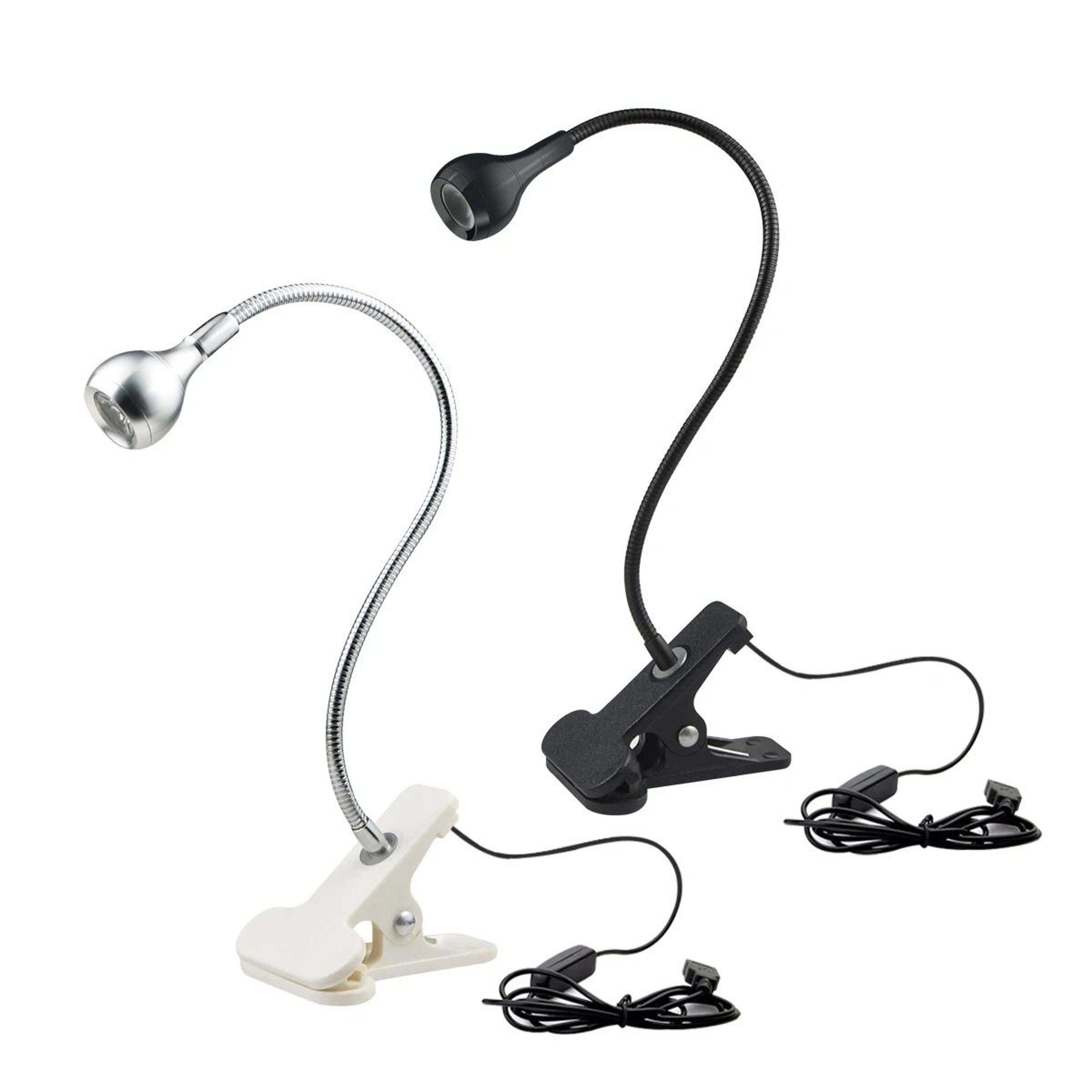 Flexible USB ClipOn Table Lamp With Phone Holder LED Reading Book Light For Study Desk Bedside Bedr 4