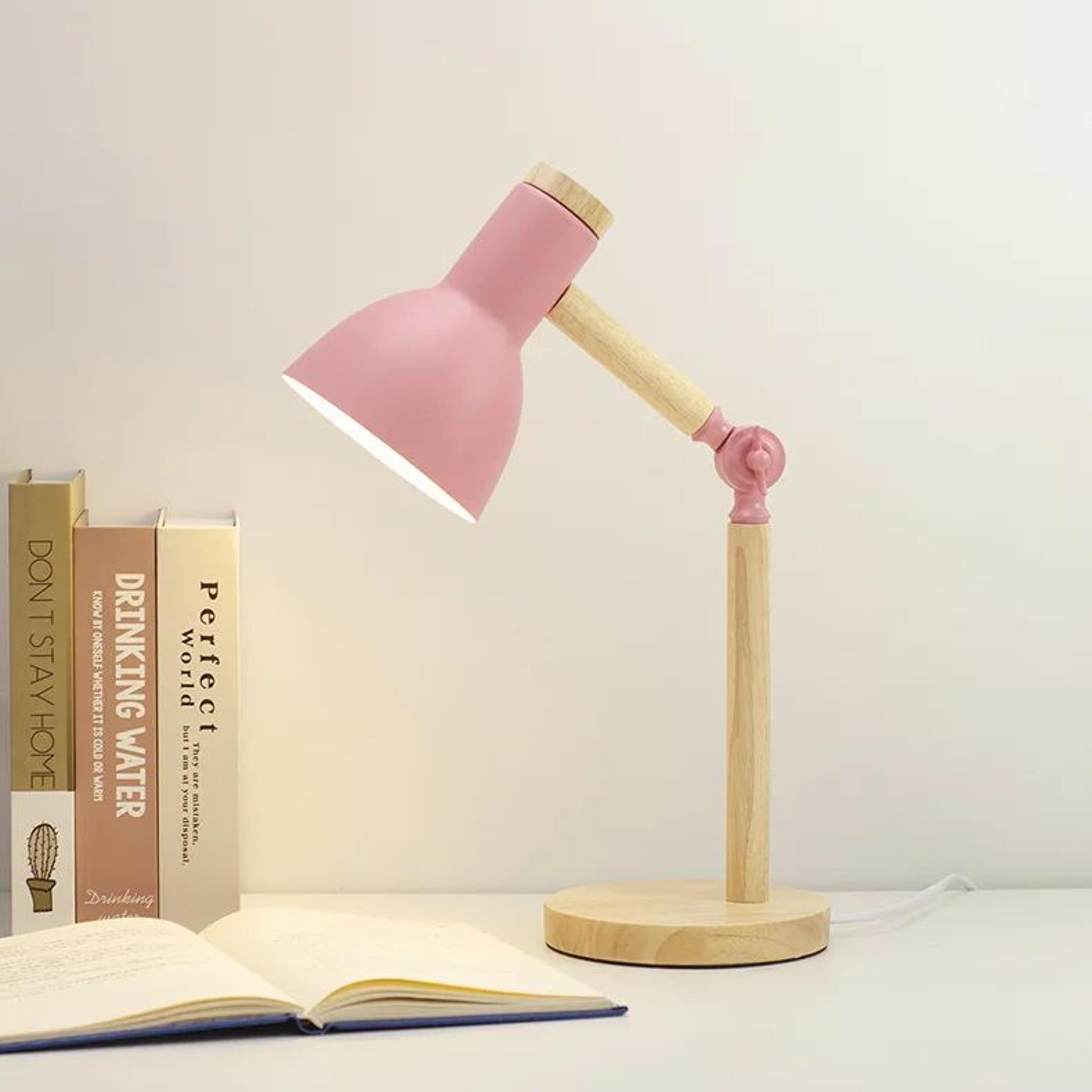 Nordic Wood E27 Desk Lamp Eye Protection Reading Table Light Height Adjustable Modern Bedside Lamp  8