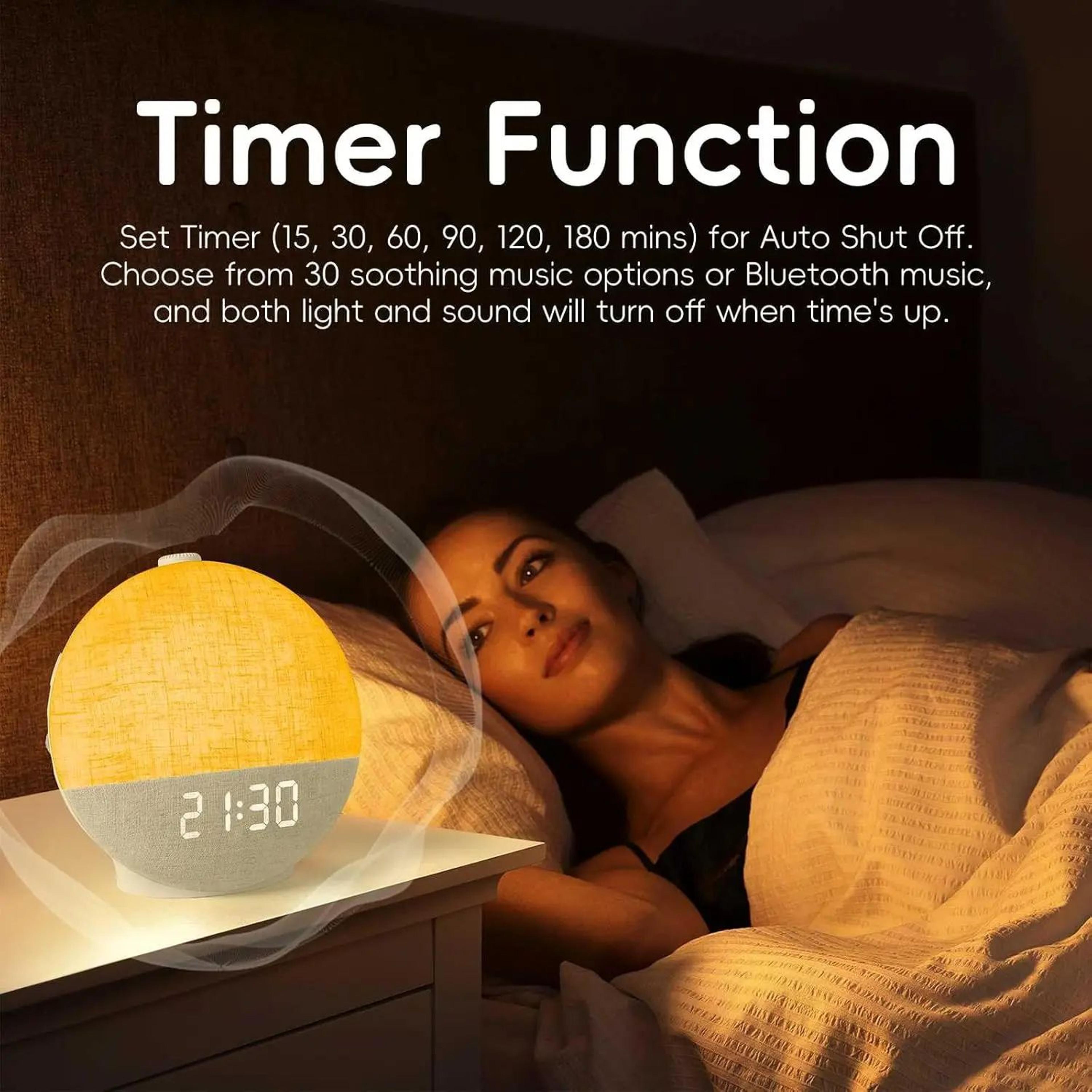 Sunrise Alarm Clock Wake Up Light White Noise Sound Machine 30 Sleep Sounds Bluetooth Speaker Night 0