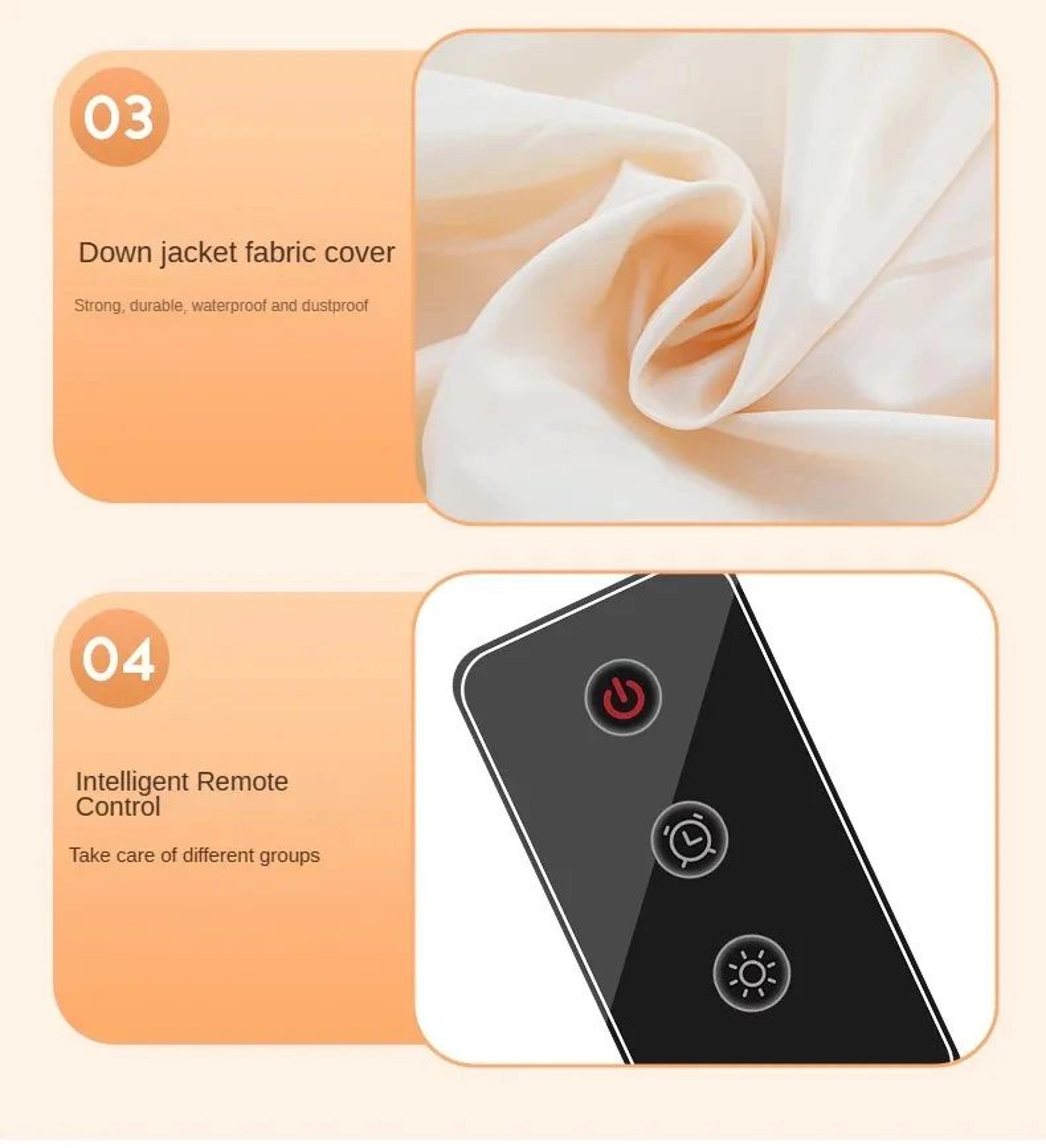 Electric Warm Air Clothes Dryer Cabinet W Remote  Timer FloorStanding Laundry Drying Machine Fast H 9