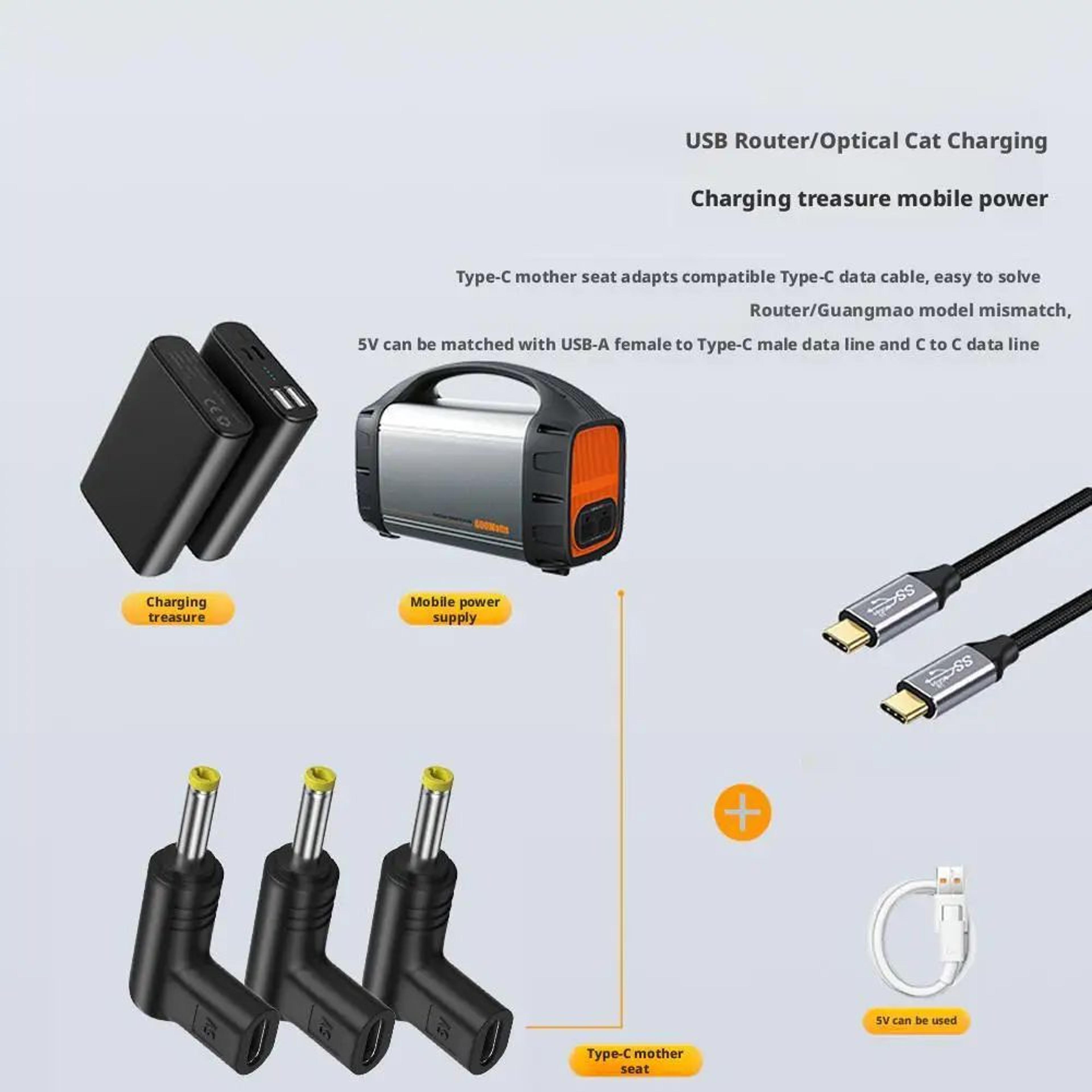 5V USBC To DC Power Adapter For PSP 100020003000  TypeC Charging Converter Plug For Optical Cat 5