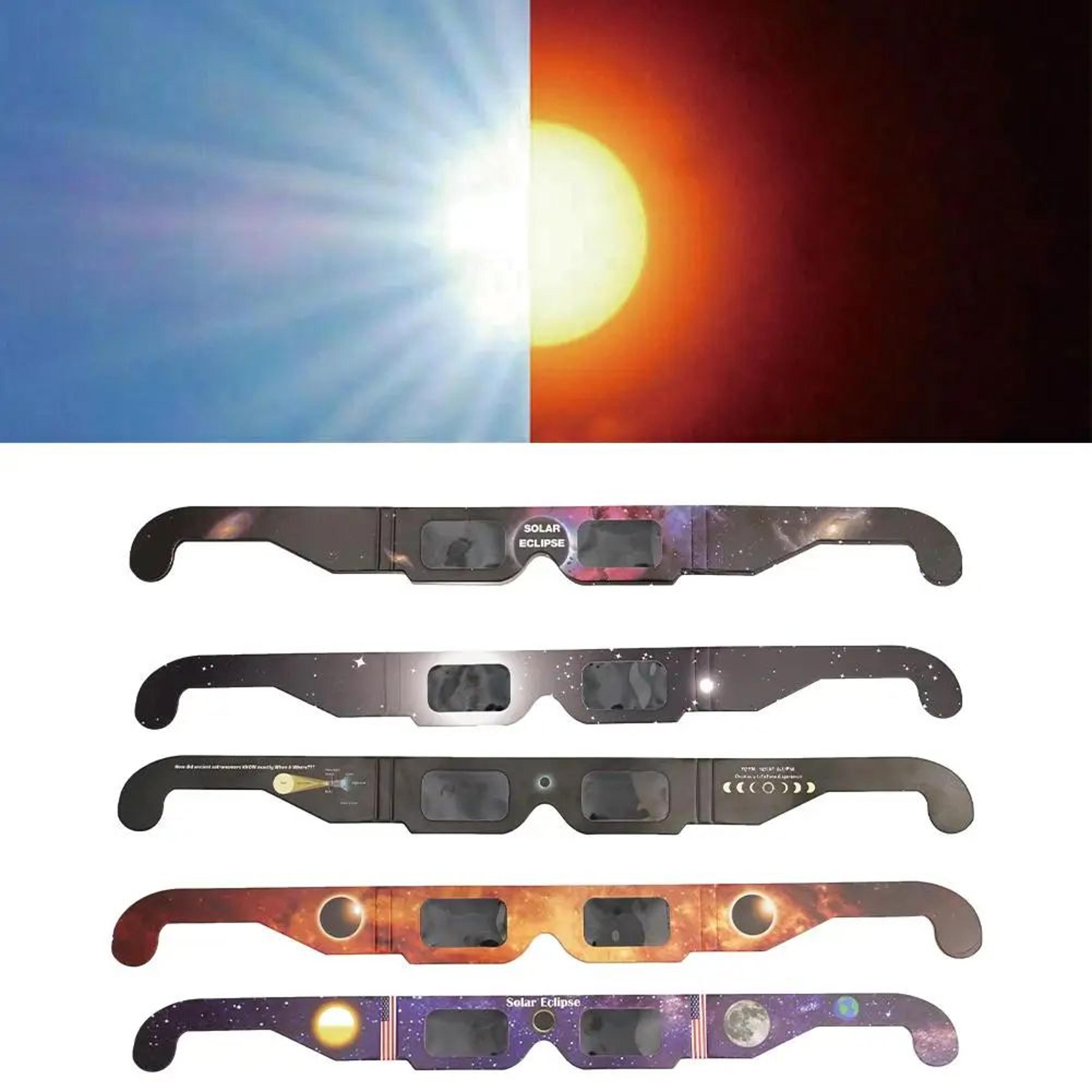 Random Color Solar Eclipse Glasses Paper Viewer  Safe Sun Eclipse Observation Glasses For Total  An 2