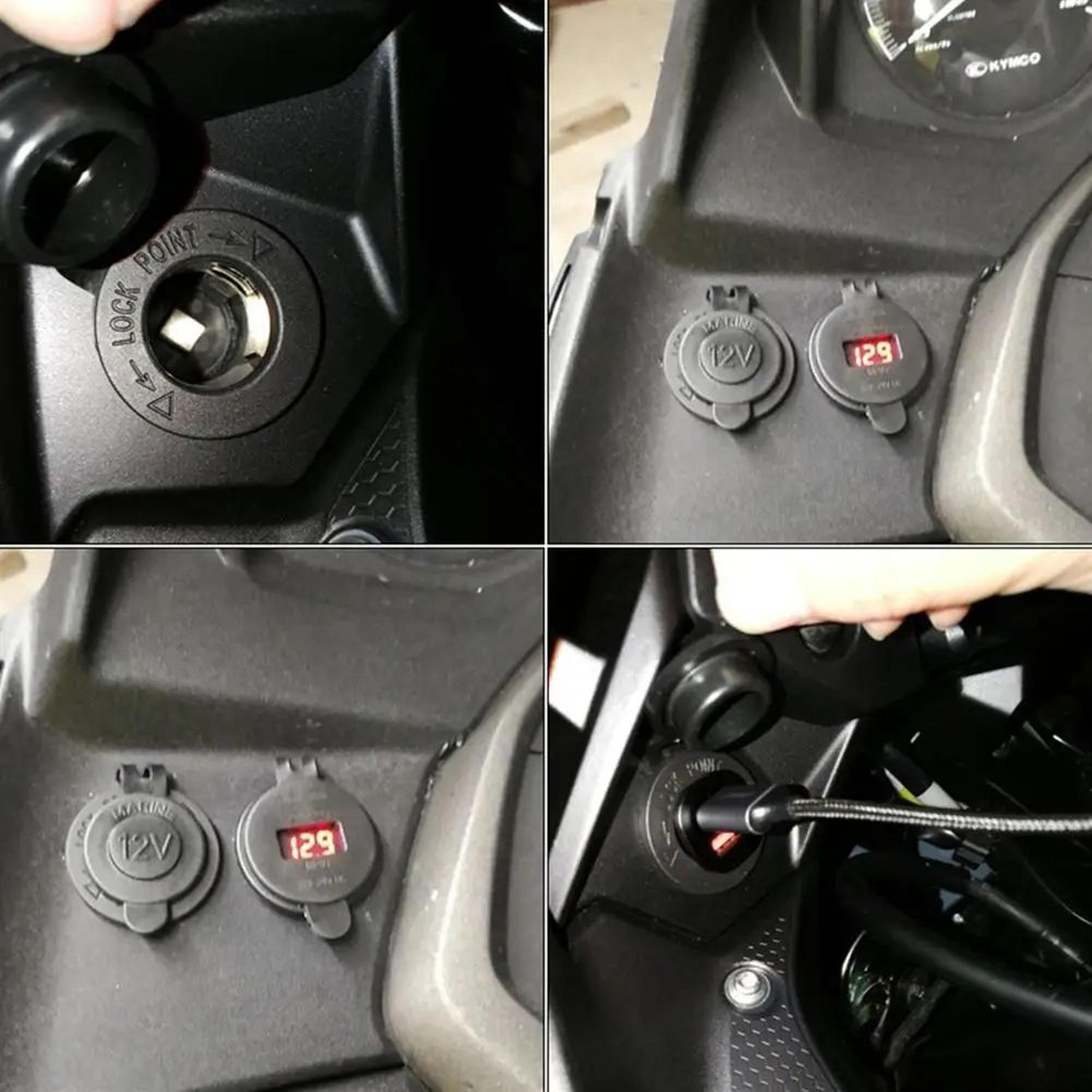12V Waterproof Cigarette Lighter Socket Plug  Car Marine RV ATV Motorcycle Power Outlet Adapter Dur 18
