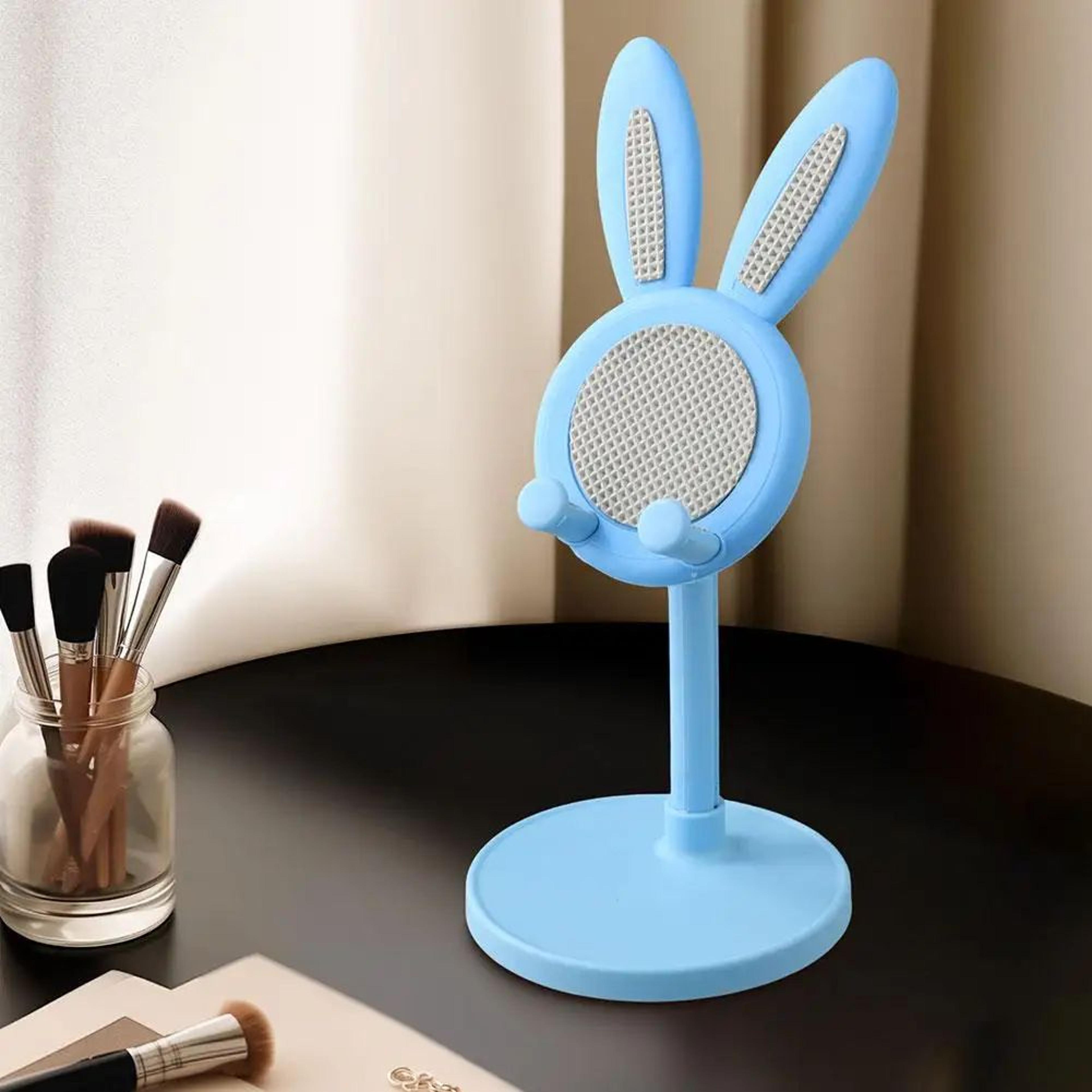 Cute Rabbit Adjustable Phone Stand For Desk  Universal Tablet Holder Telescopic Height Sturdy Hands 5
