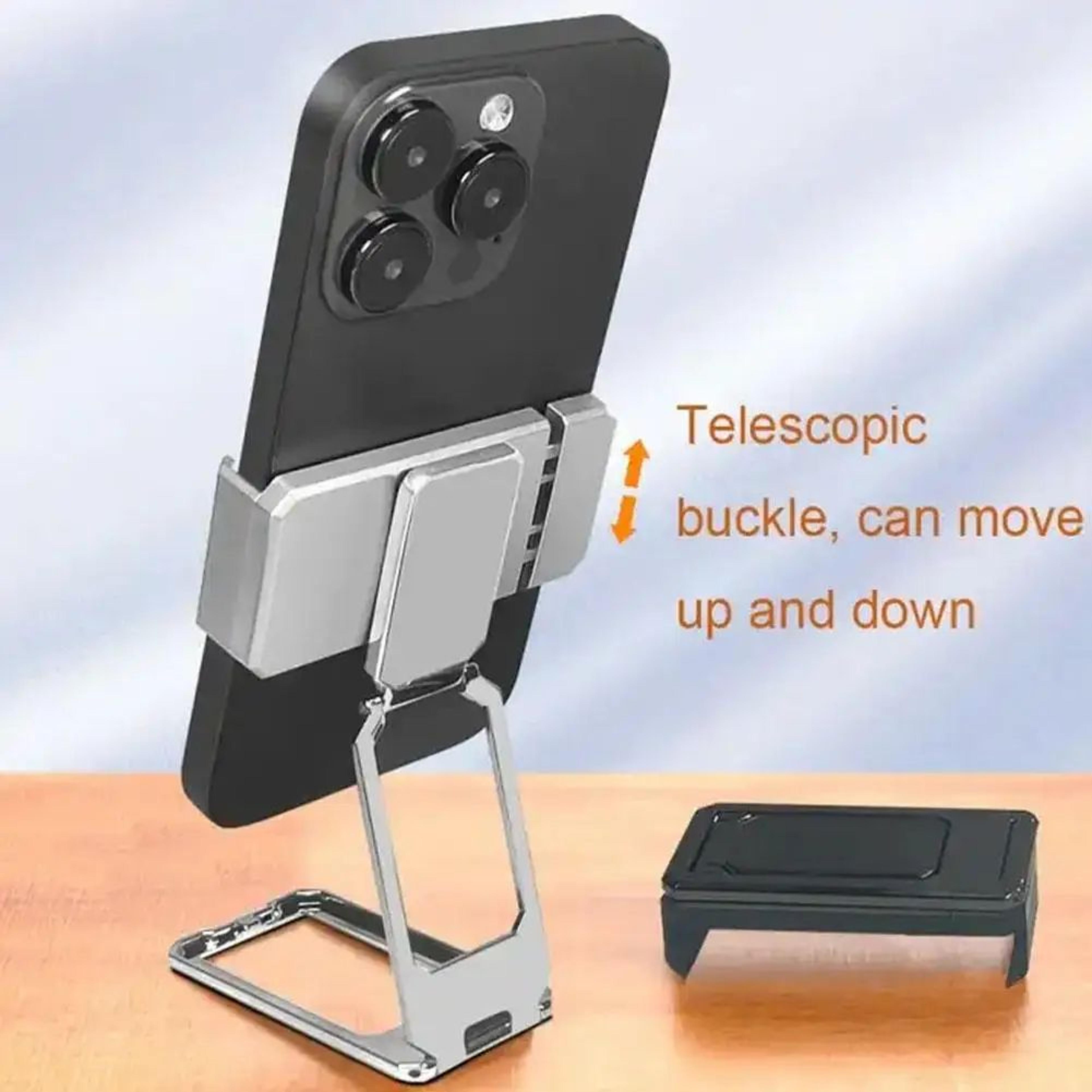 Foldable Aluminum Desktop Phone Holder With Back Clip  Universal Mini Stand Lightweight Portable Br 2
