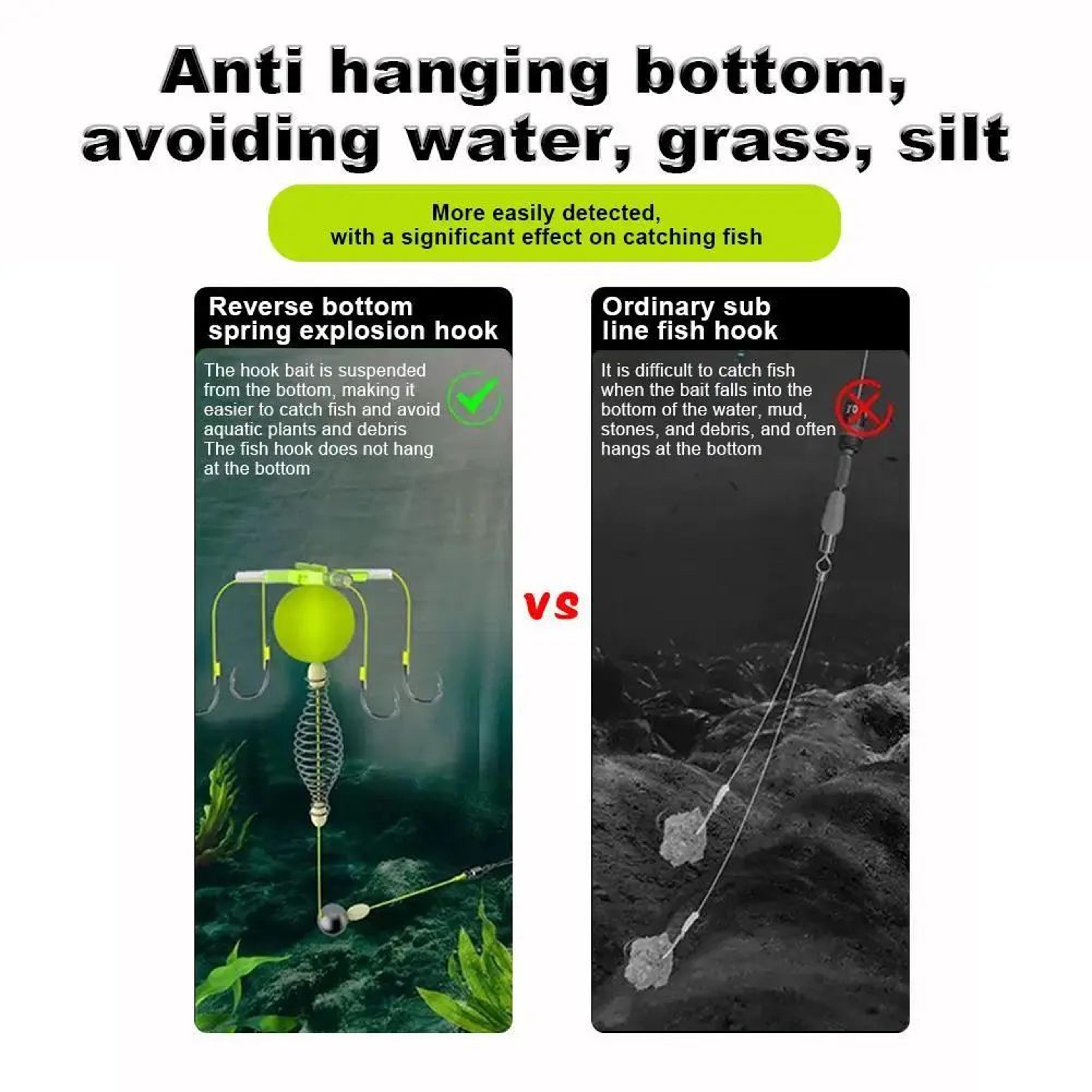 AntiTangle Spring Fishing Feeder Hook  Carbon Steel Bait Cage With Float AntiBottom Design For Carp 1