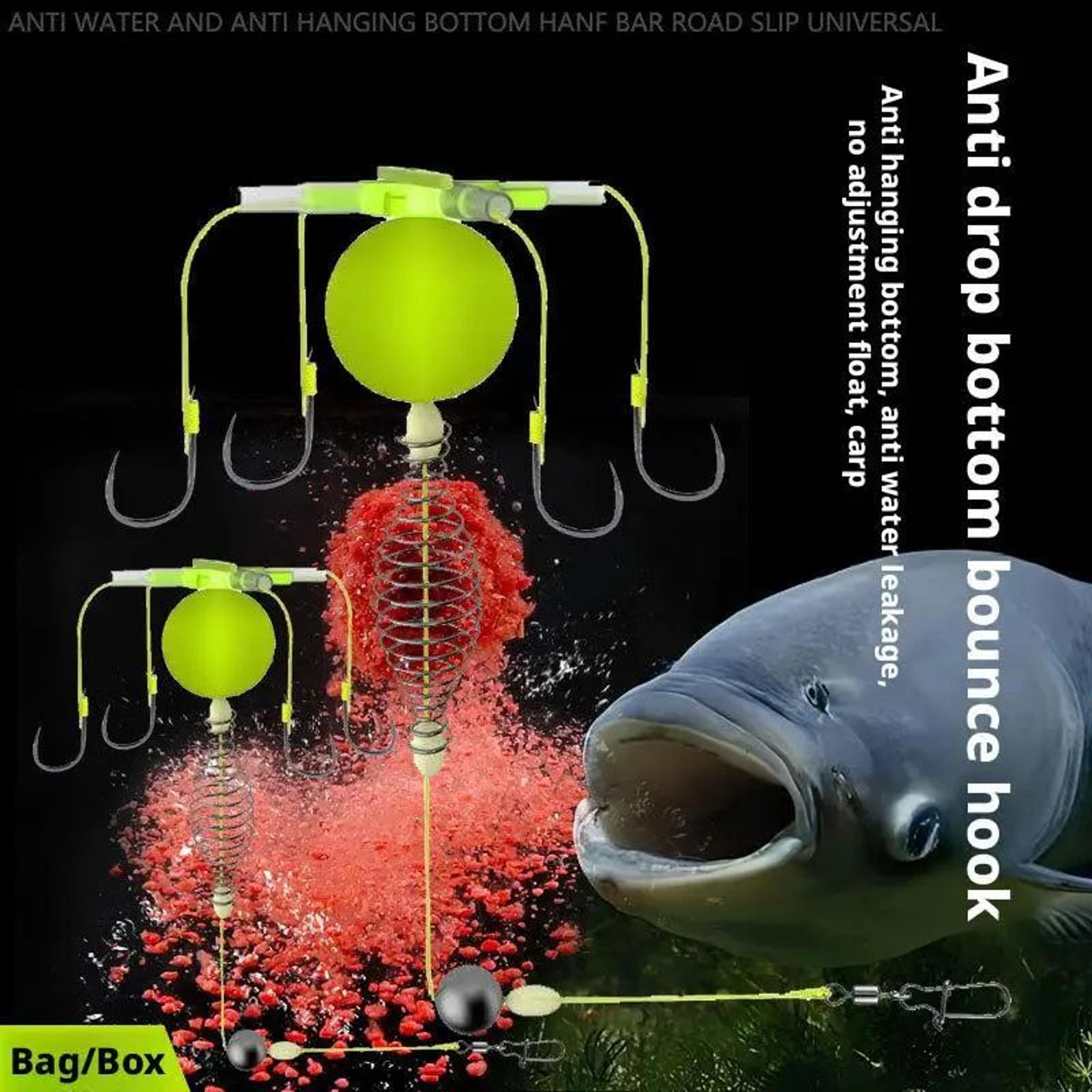 AntiTangle Spring Fishing Feeder Hook  Carbon Steel Bait Cage With Float AntiBottom Design For Carp 2