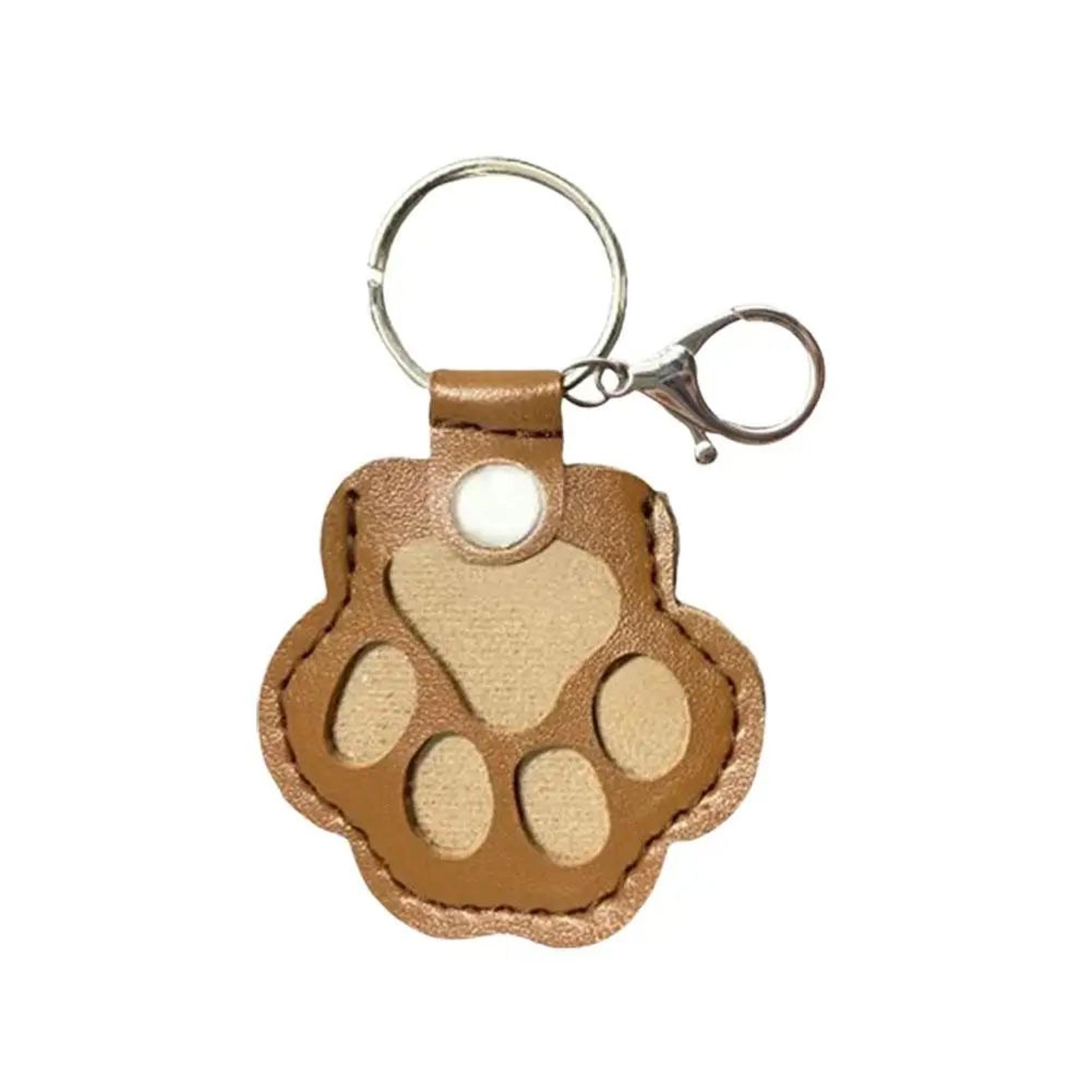 Cute Pet Hair Storage Keychain  Leather Cat Claw Souvenir Pendant For Dog Cat  Bunny Fur Keepsake M 7
