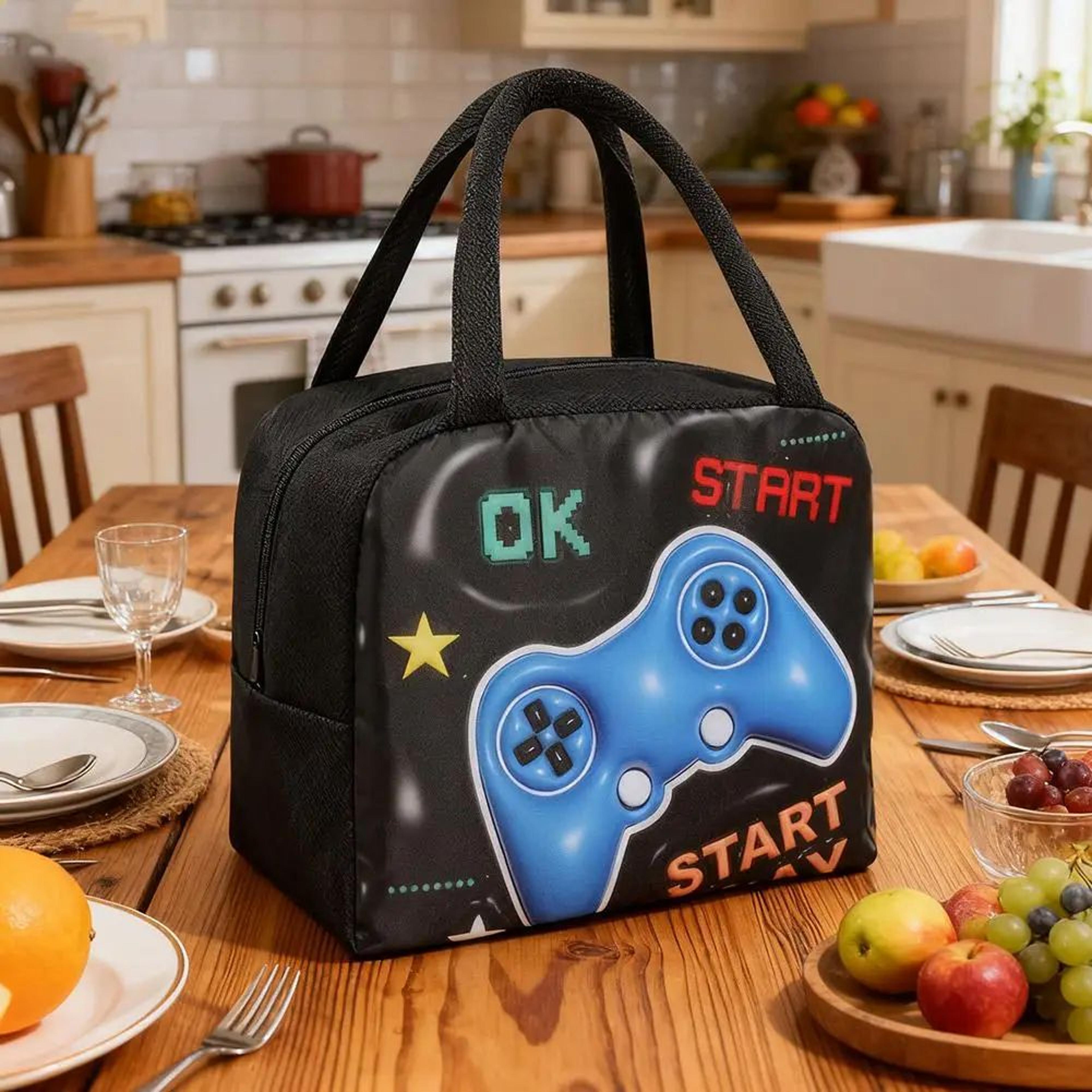 Kids Cartoon Insulated Lunch Bag  Portable Thermal Bento Cooler Tote With Ice Pack Space For School 4