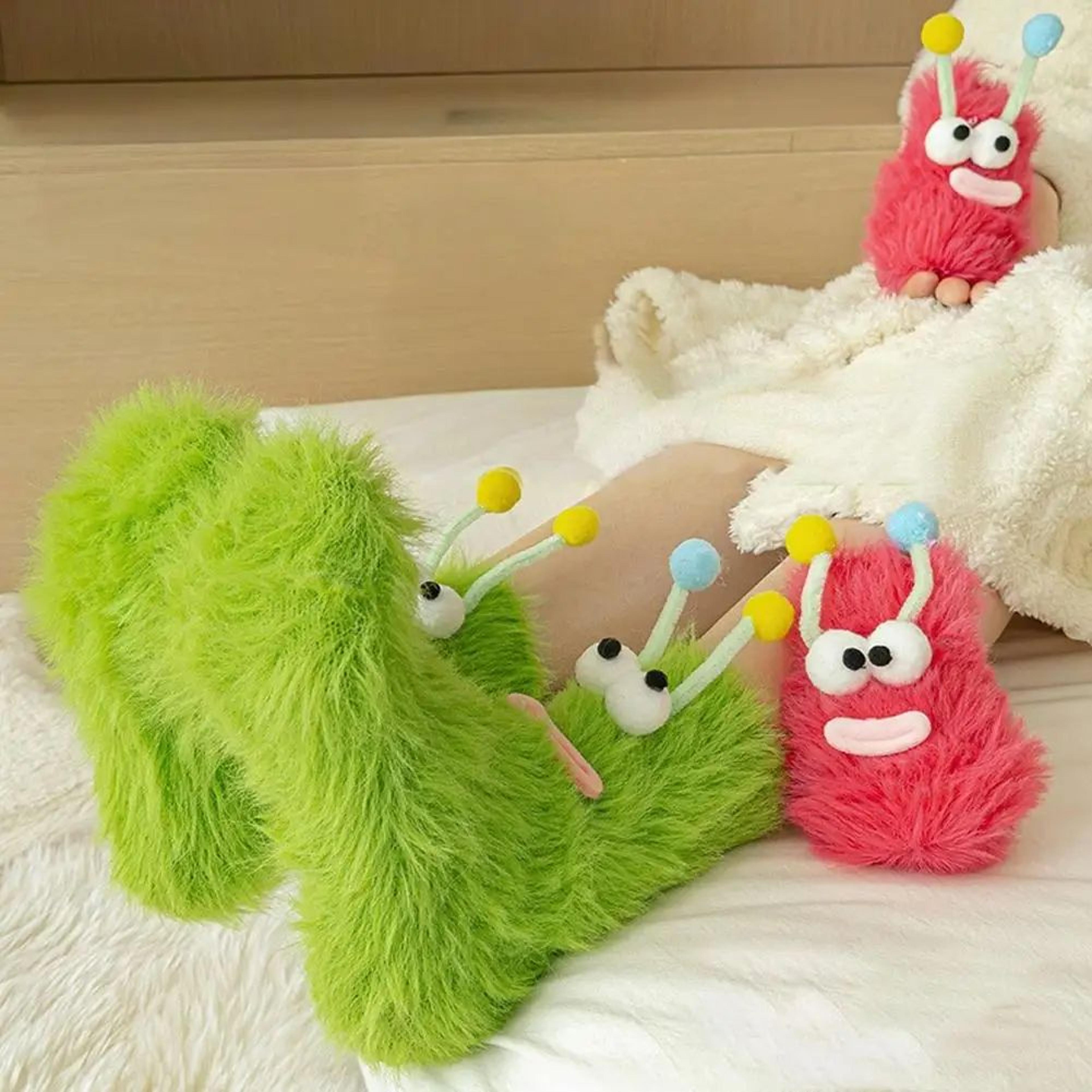 Funny Monster Fuzzy Socks Thick Coral Fleece Warm Floor Socks With Big Eyes Cute Cozy Winter Gift   3