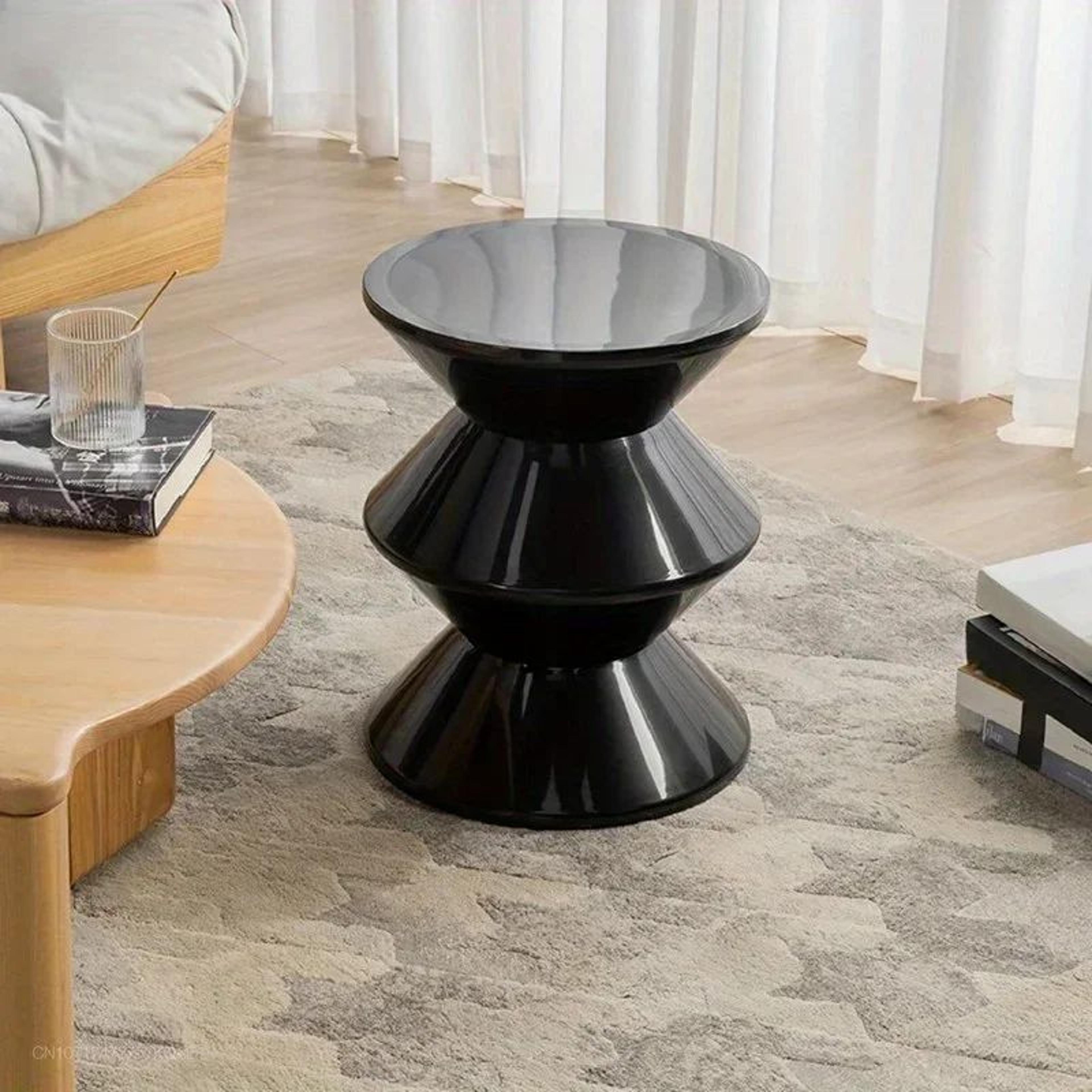 Modern Plastic Side End Table  Durable Small Coffee Table Nightstand For Living Room Sofa Hallway B 3