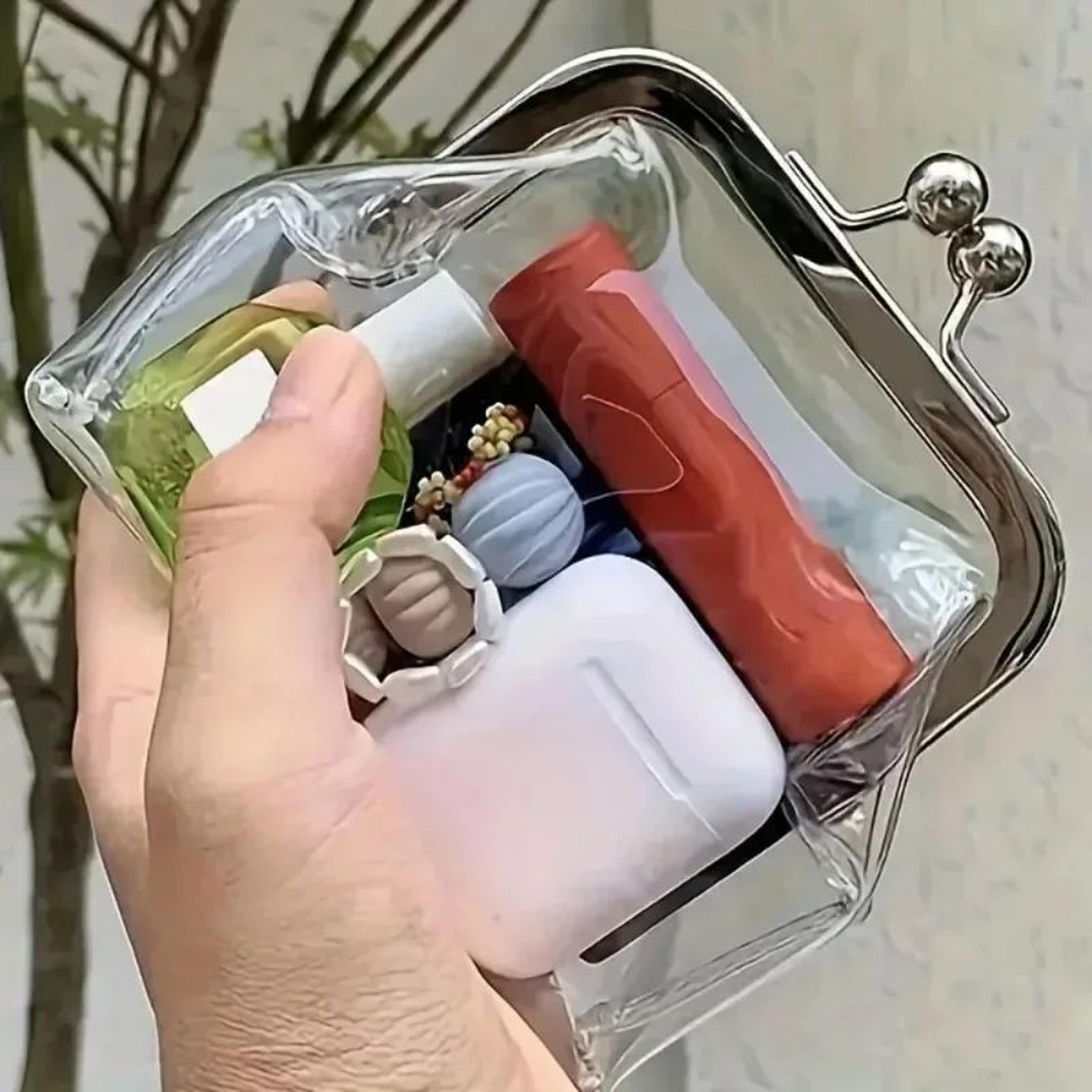 Transparent PVC Coin Purse Makeup Bag  Portable Travel Storage Pouch For Change Earphones Lipstick  6