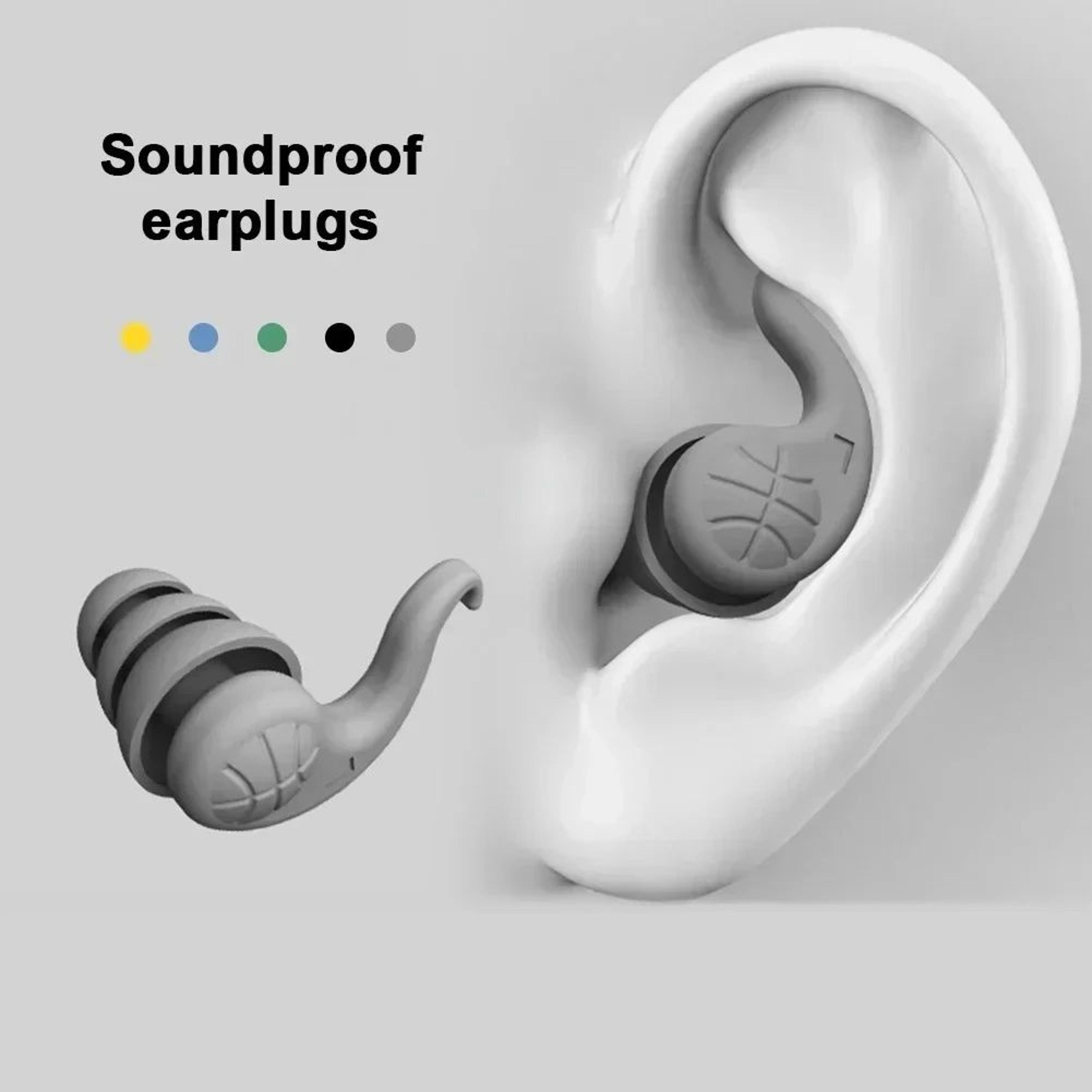 3Layer Reusable Silicone Sleep Earplugs For Noise Reduction  Snoring  Soft Waterproof For Travel  S 0