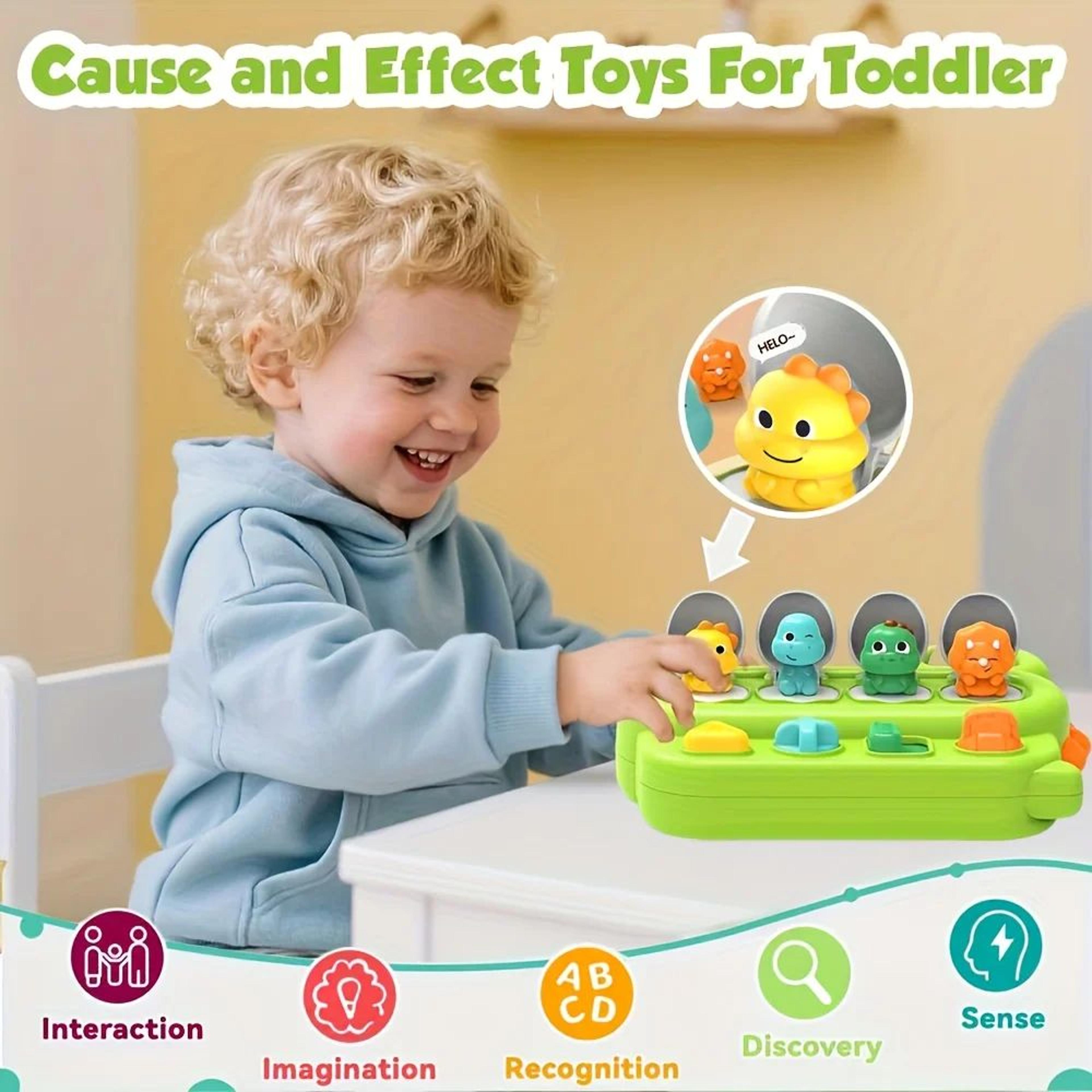 Dinosaur Press Toys For Toddlers 18 Months   ABS Sensory Popper Set For Early Learning Fine Motor P 3