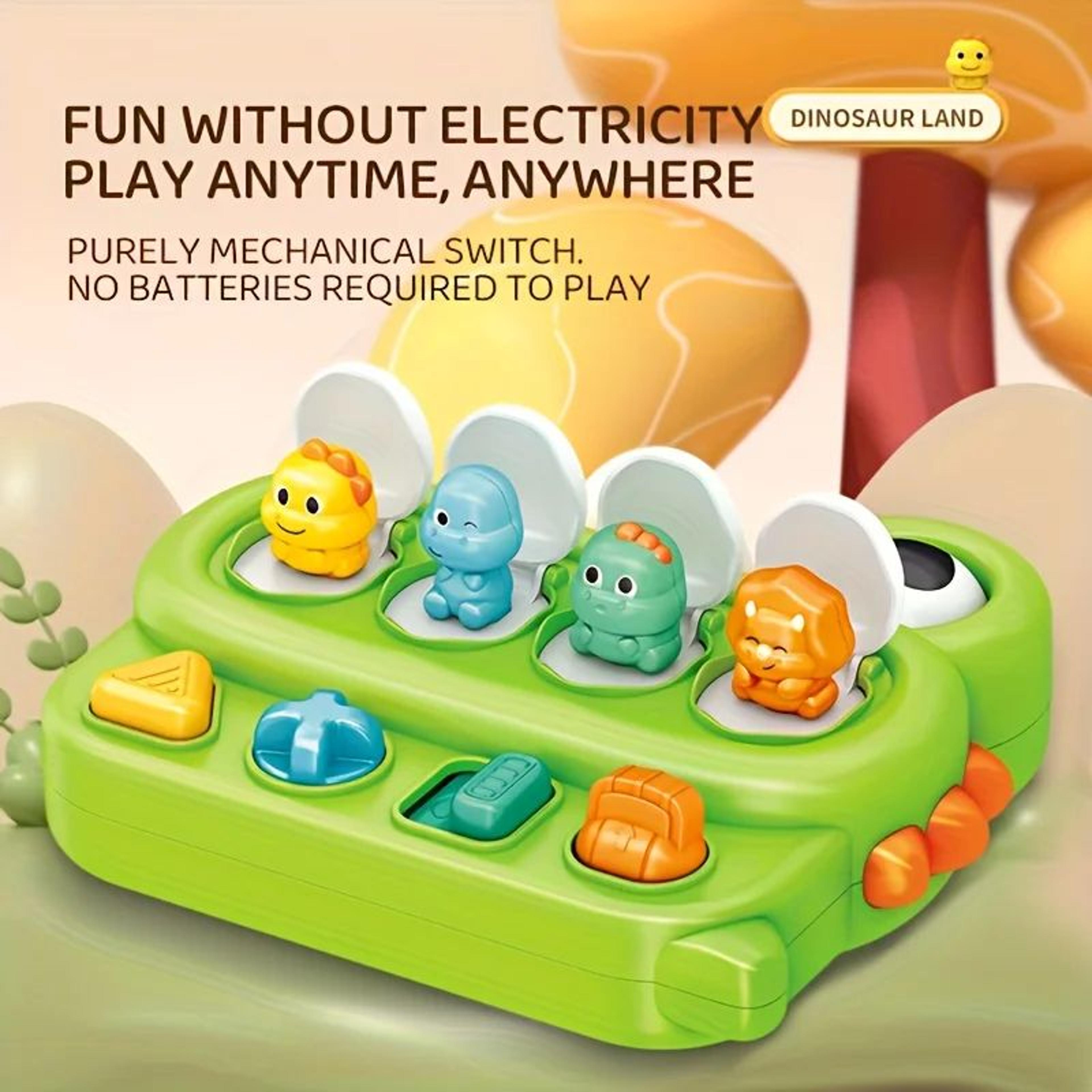 Dinosaur Press Toys For Toddlers 18 Months   ABS Sensory Popper Set For Early Learning Fine Motor P 5
