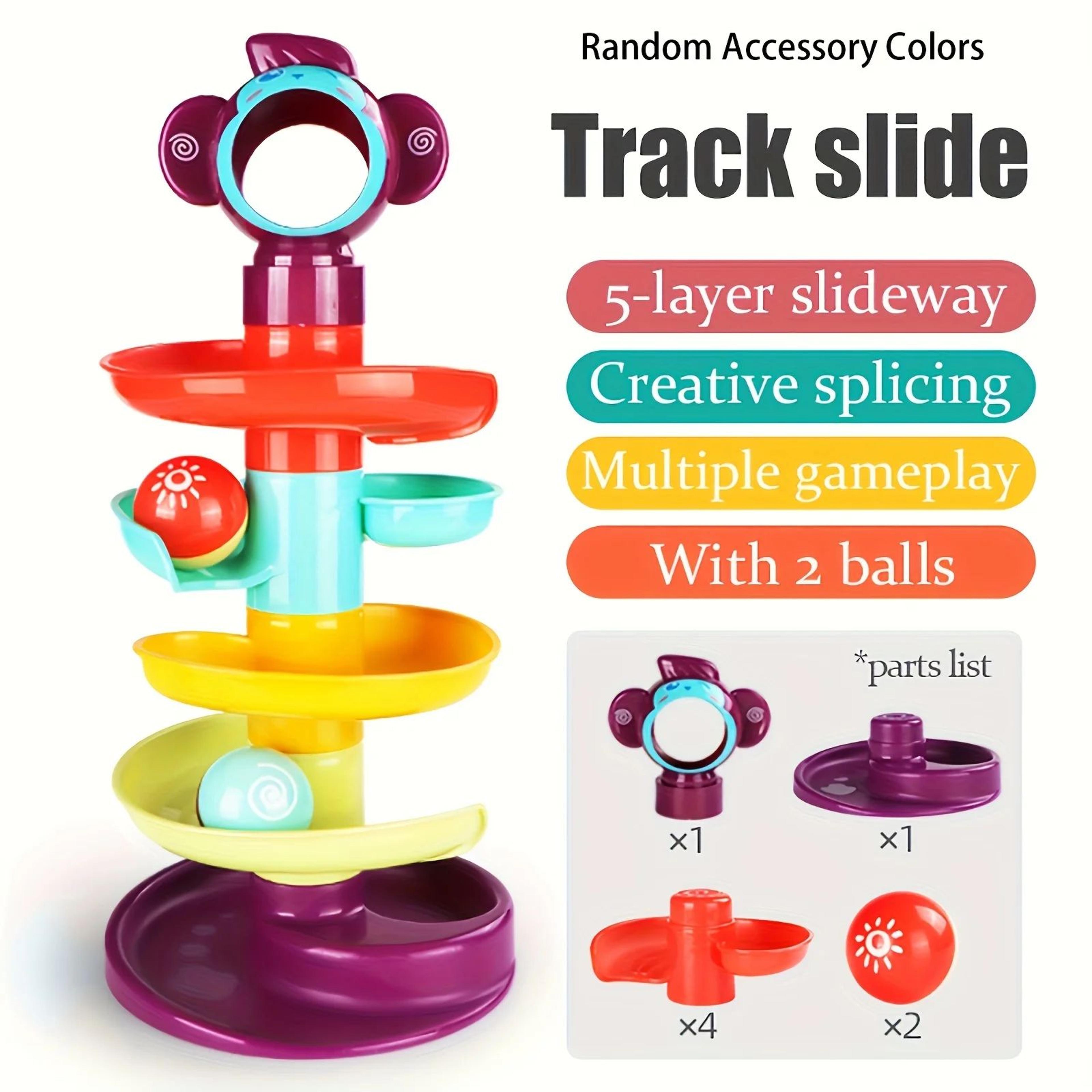 Educational Ball Track Tower Toy For Toddlers 10M  Rolling  Spinning Balls Fine Motor Learning Play 2