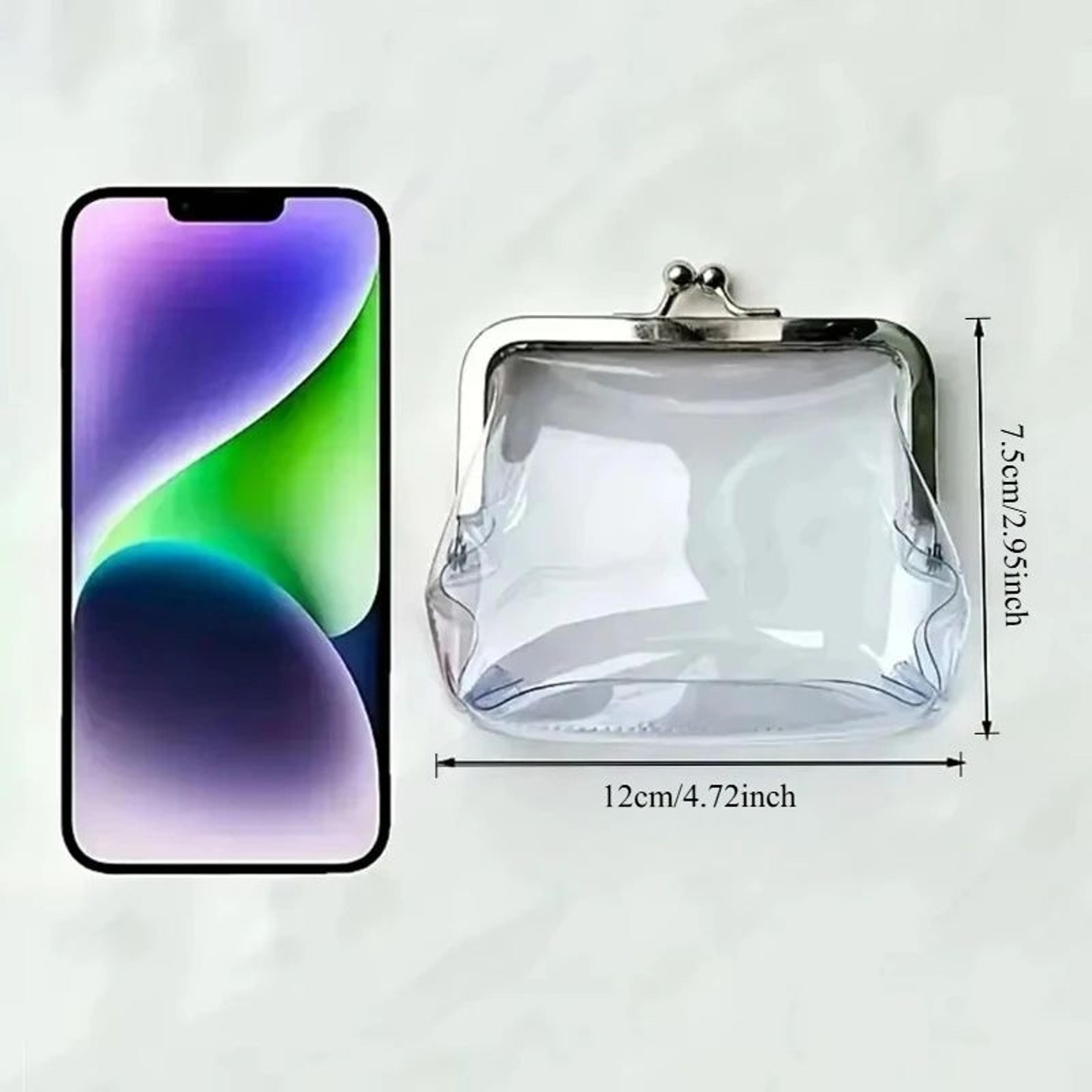 Transparent PVC Coin Purse  Mini Makeup Bag  Travel Storage Pouch For Change Earbuds Lipstick Hasp  5