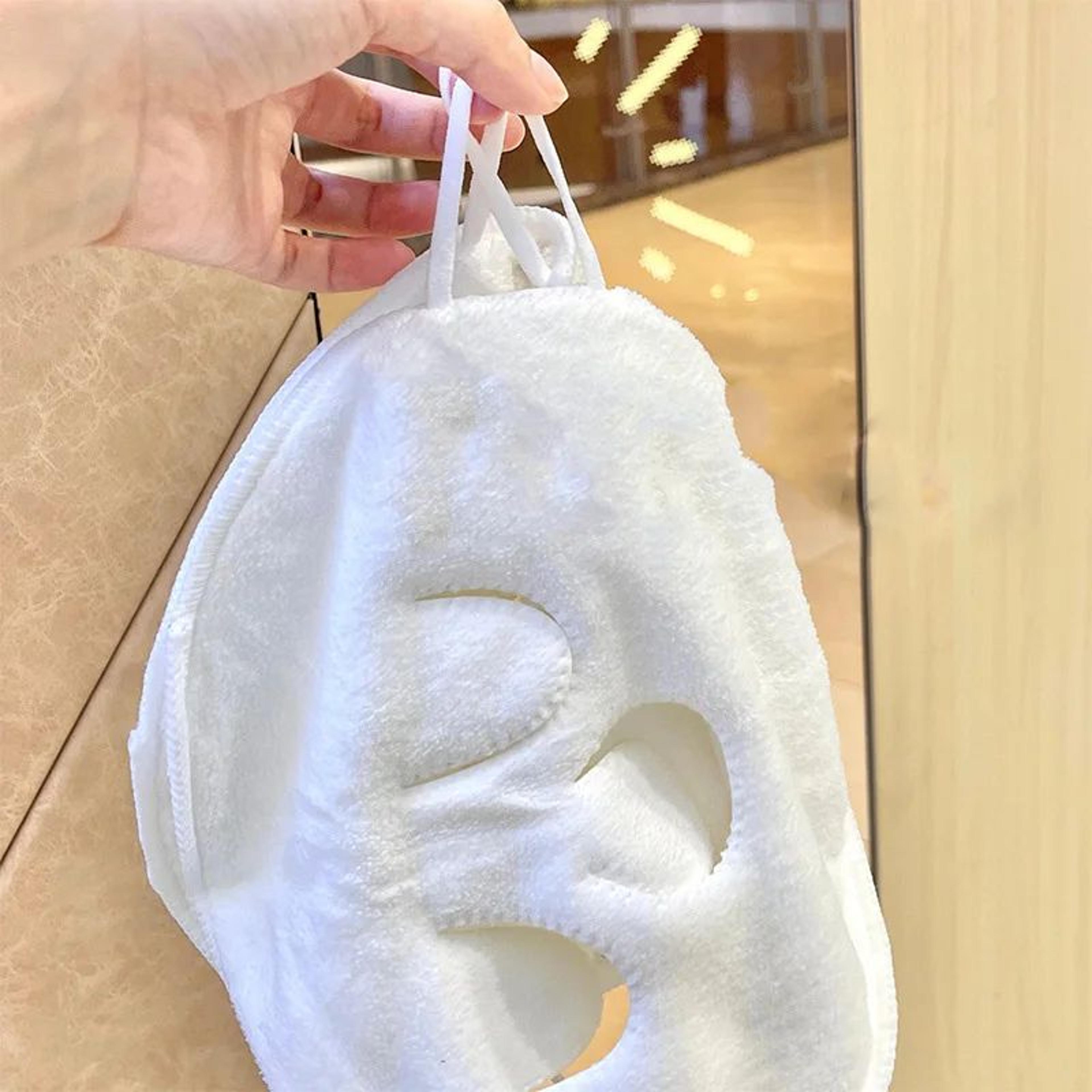 Cotton Hot Compress Face Towel Mask  Steamed Wet Compress For Pore Opening Deep Clean Spa Facial Sk 4