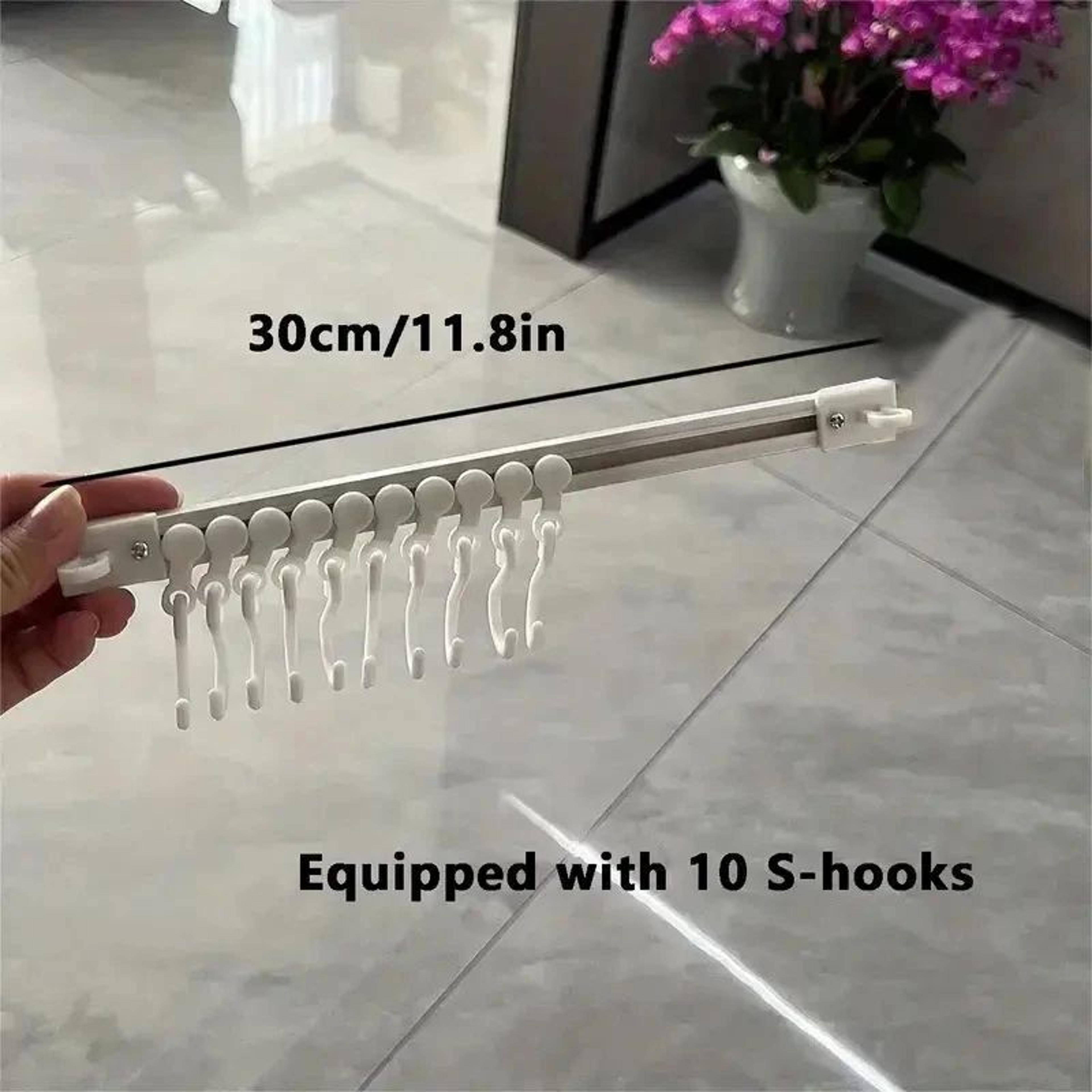NoDrill Adhesive Sliding Hooks For Door Back  Strong Kitchen Cabinet Organizer Rack SpaceSaving Sto 6