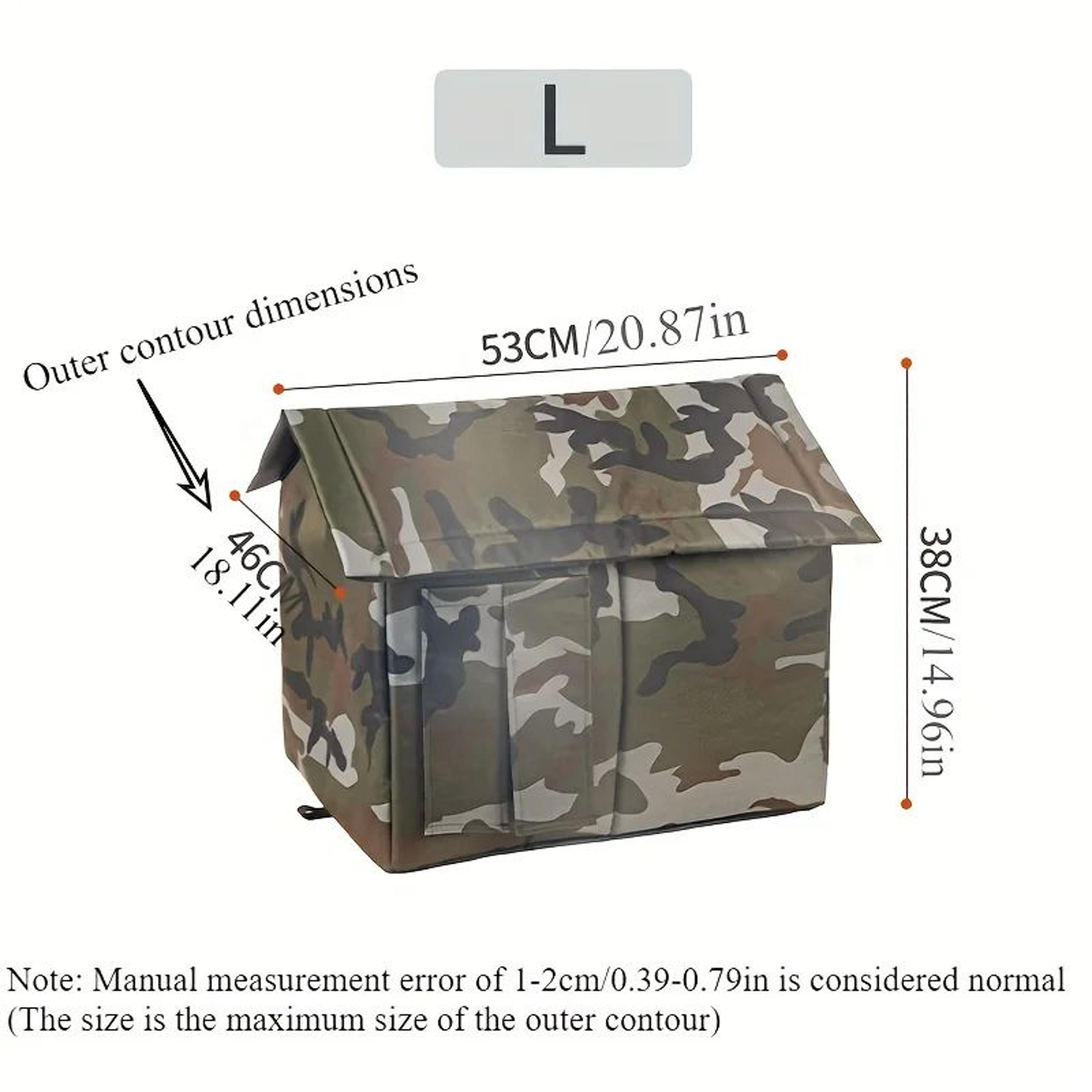 Outdoor Camouflage Cat House  Warm Oxford Fabric Pet Shelter FourSeason Closed Cat Nest For Cold We 2