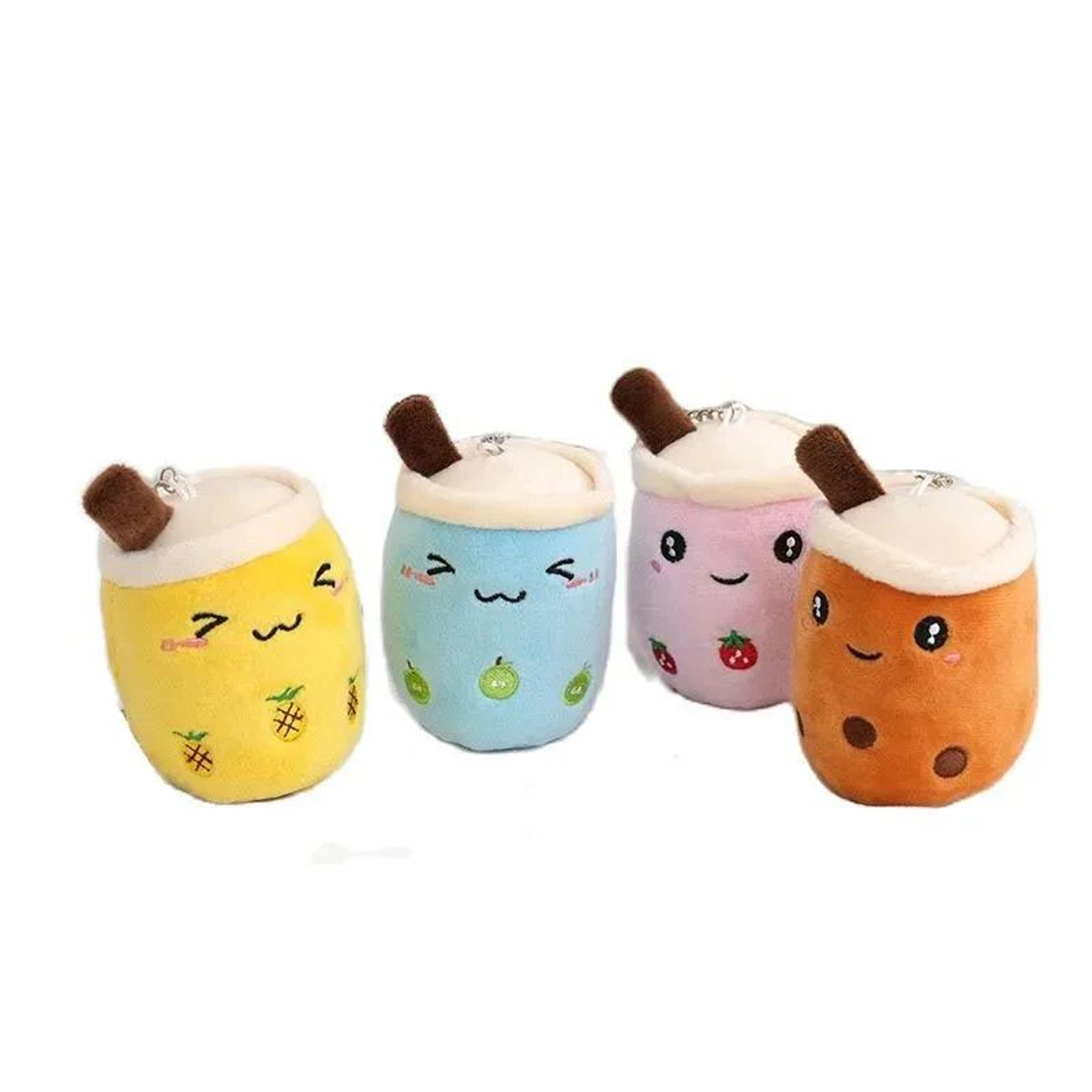 Cute Milk Tea Plush Keychain Toy  Kawaii Boba Cup Stuffed Pendant For Backpack Bag Charm Gift For K 4