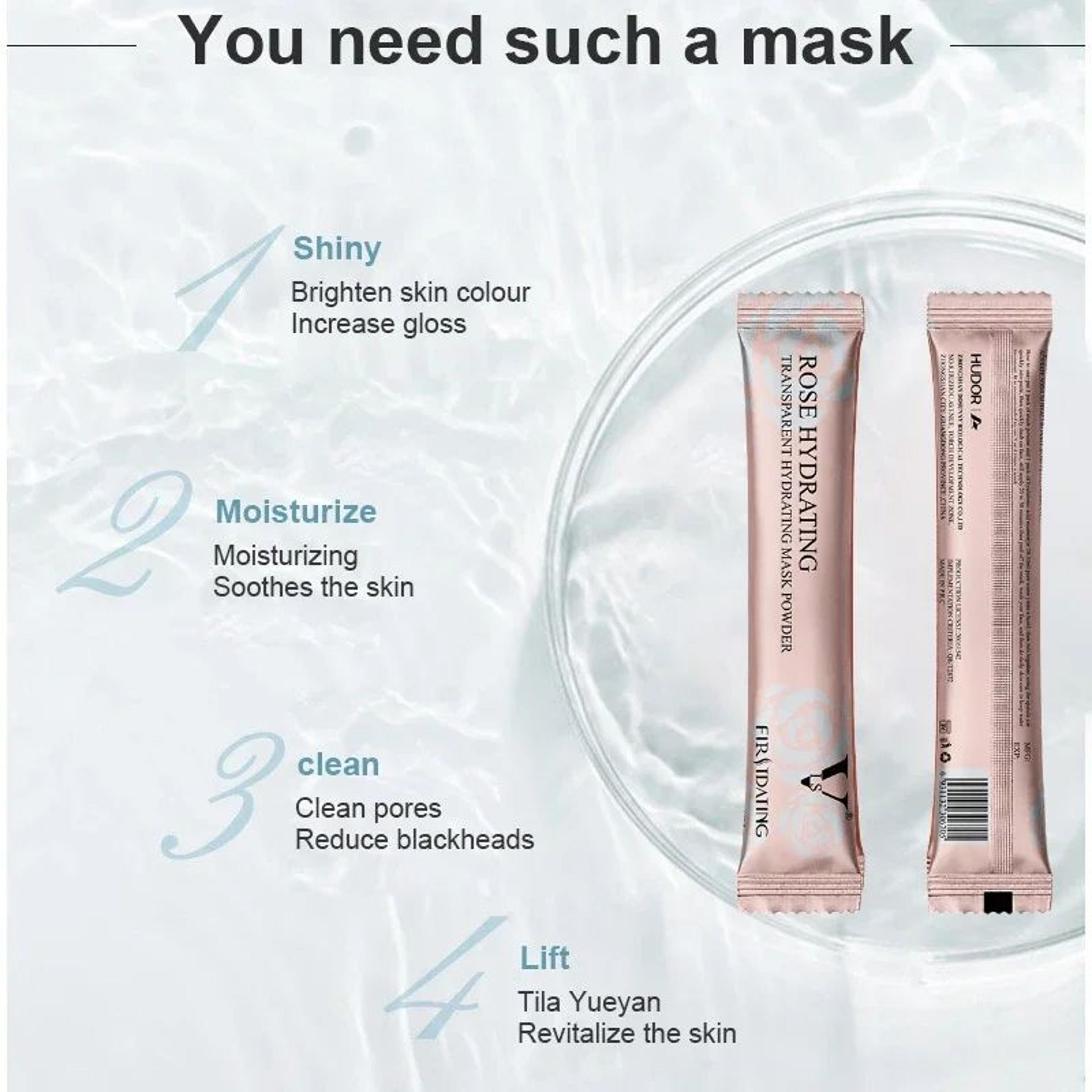 Hydro Jelly Face Mask Powder  Rose Whitening  Aloe Vera DIY Rubber PeelOff SPA Mask For Hydration   2