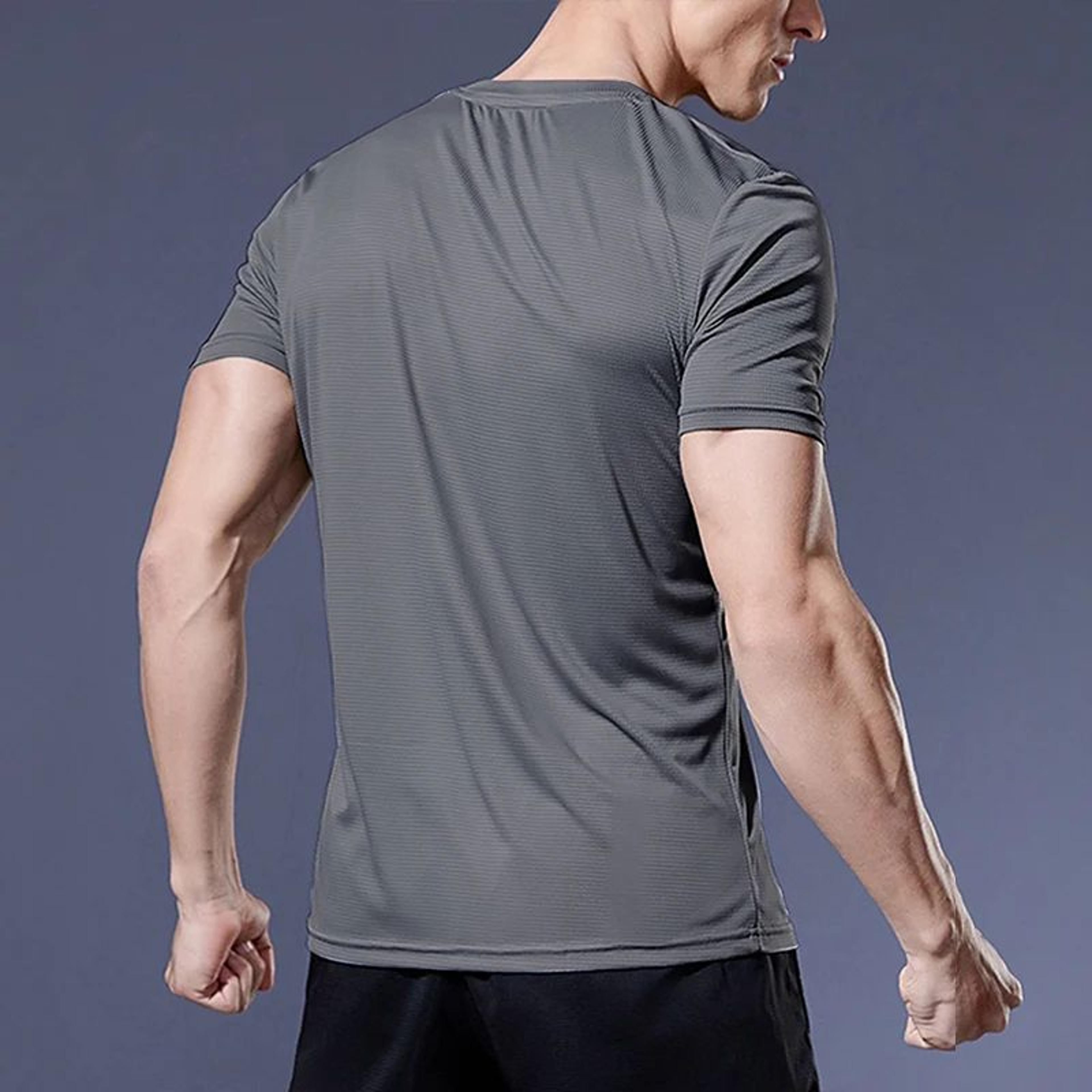 Mens Quick Dry Compression Sports TShirt  Running  Soccer Jersey Breathable Gym Fitness Top For Tra 3