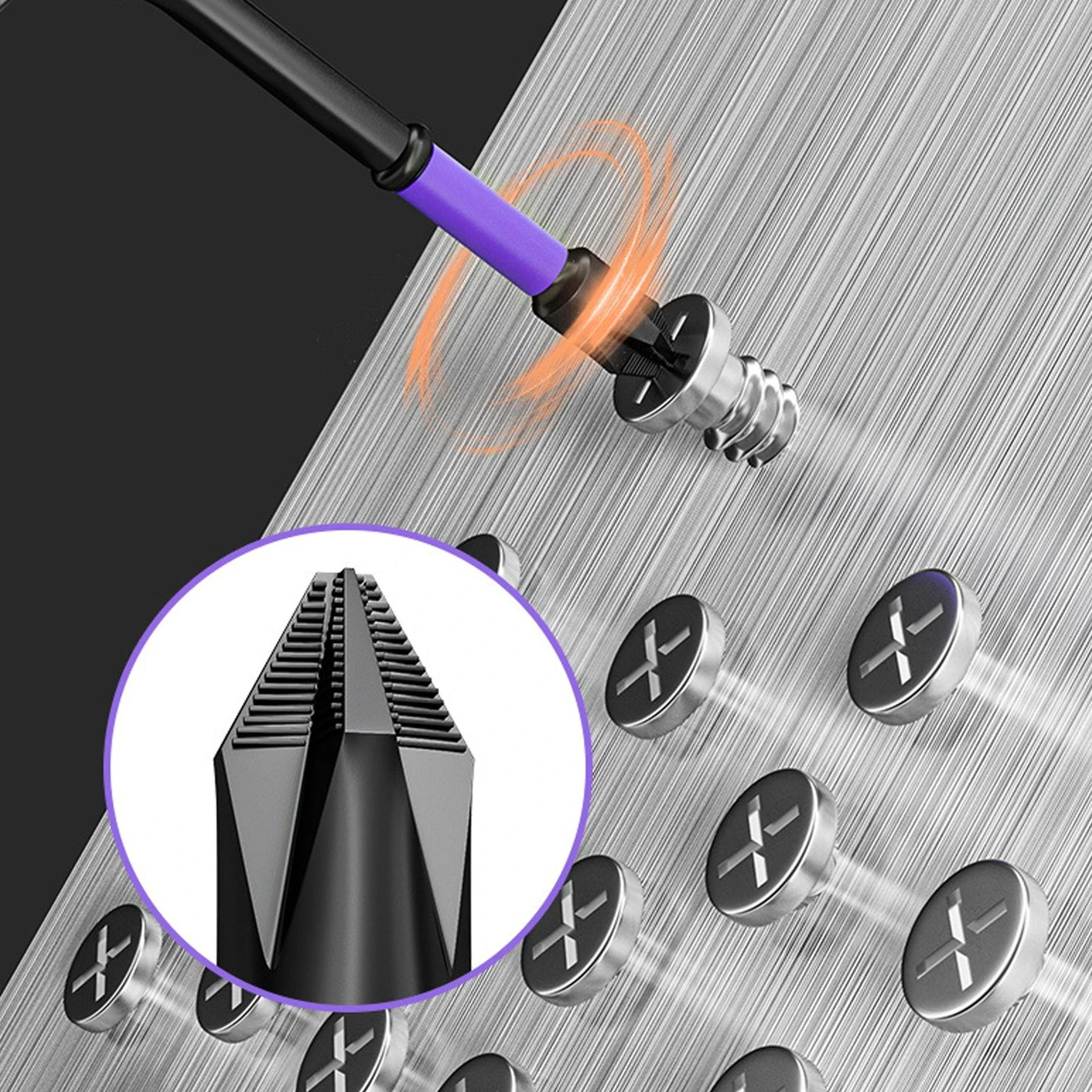 D1 AntiSlip Magnetic Screwdriver Bits Set  ShockProof Impact Ready High Hardness S2 Steel Driver Bi 2