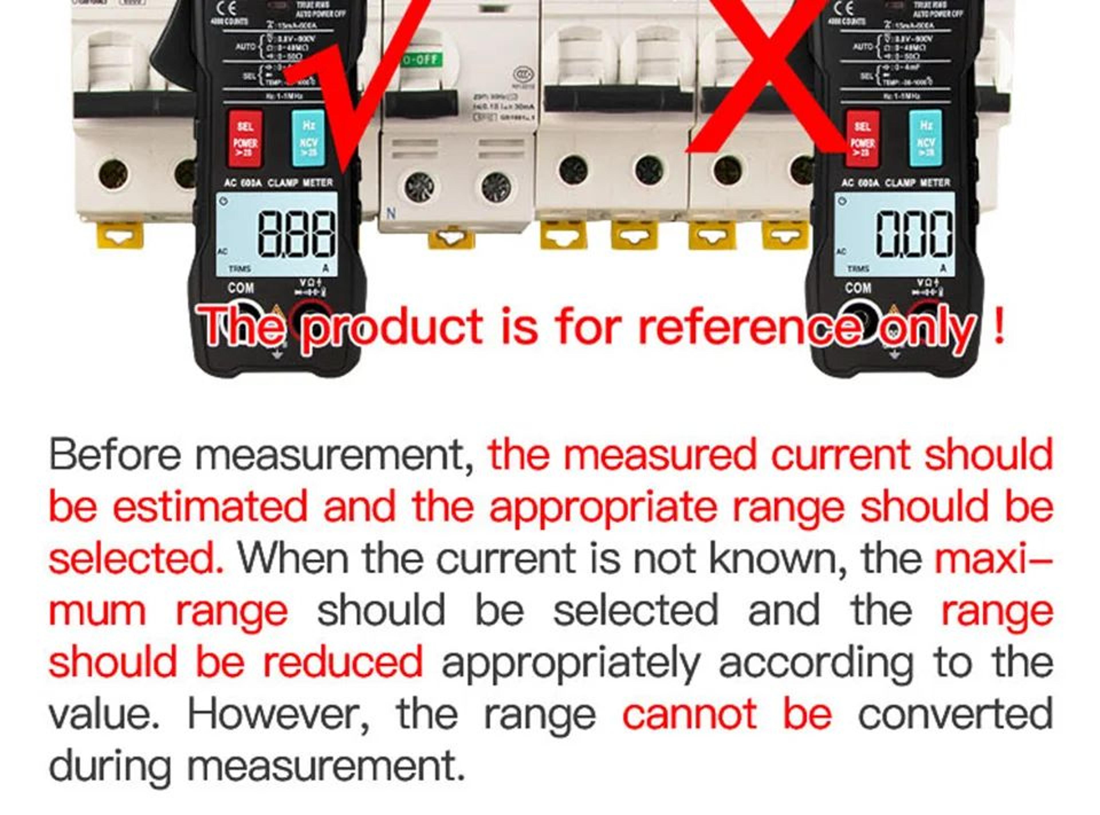 ANENG ST180 Clamp Meter 4000 Count  400A AC Ammeter Multimeter W NCV Hz  Capacitance 600V Tester 18
