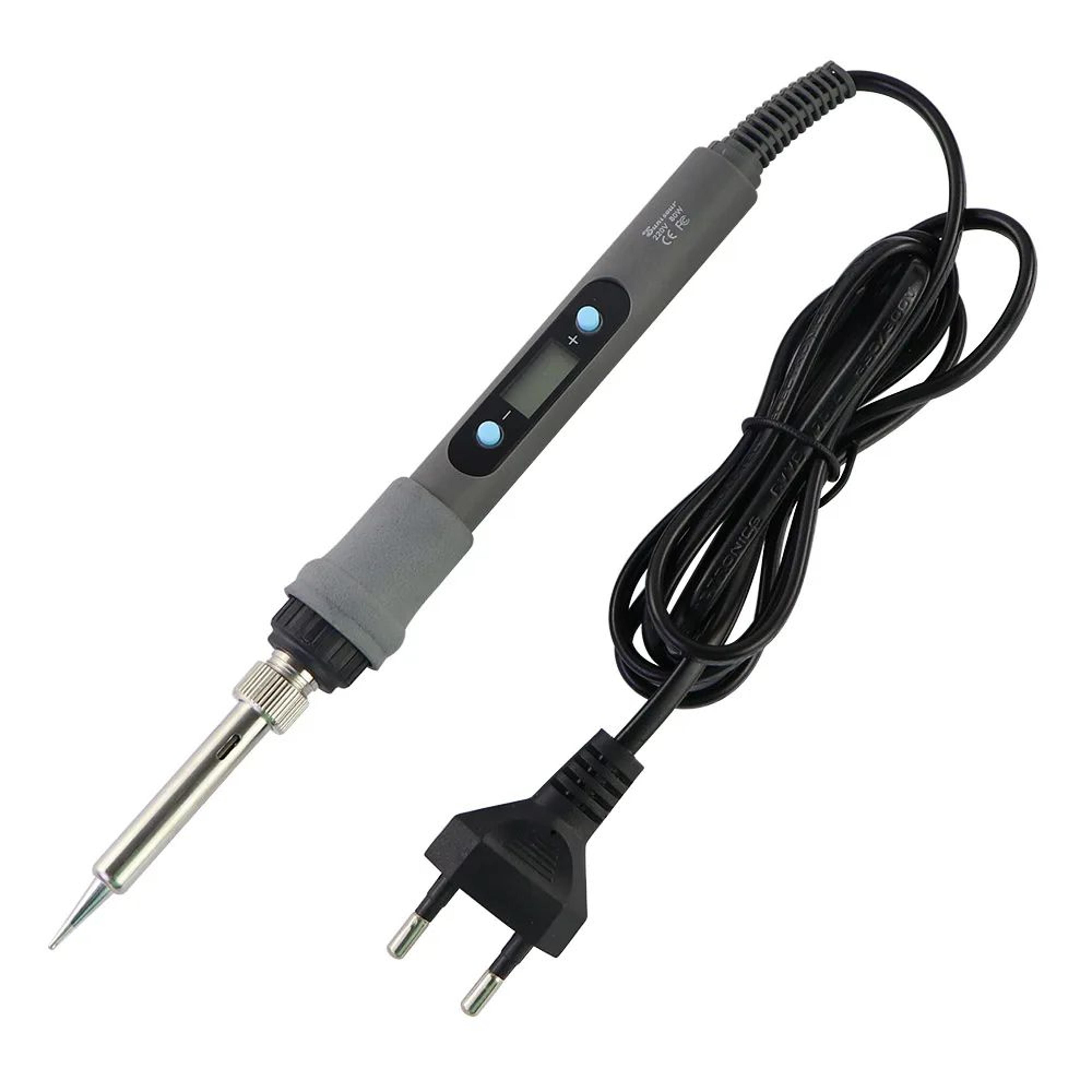 60W Digital Adjustable Soldering Iron Kit  392842F Temp Control W Display Tips  Solder Tin For Elec 11