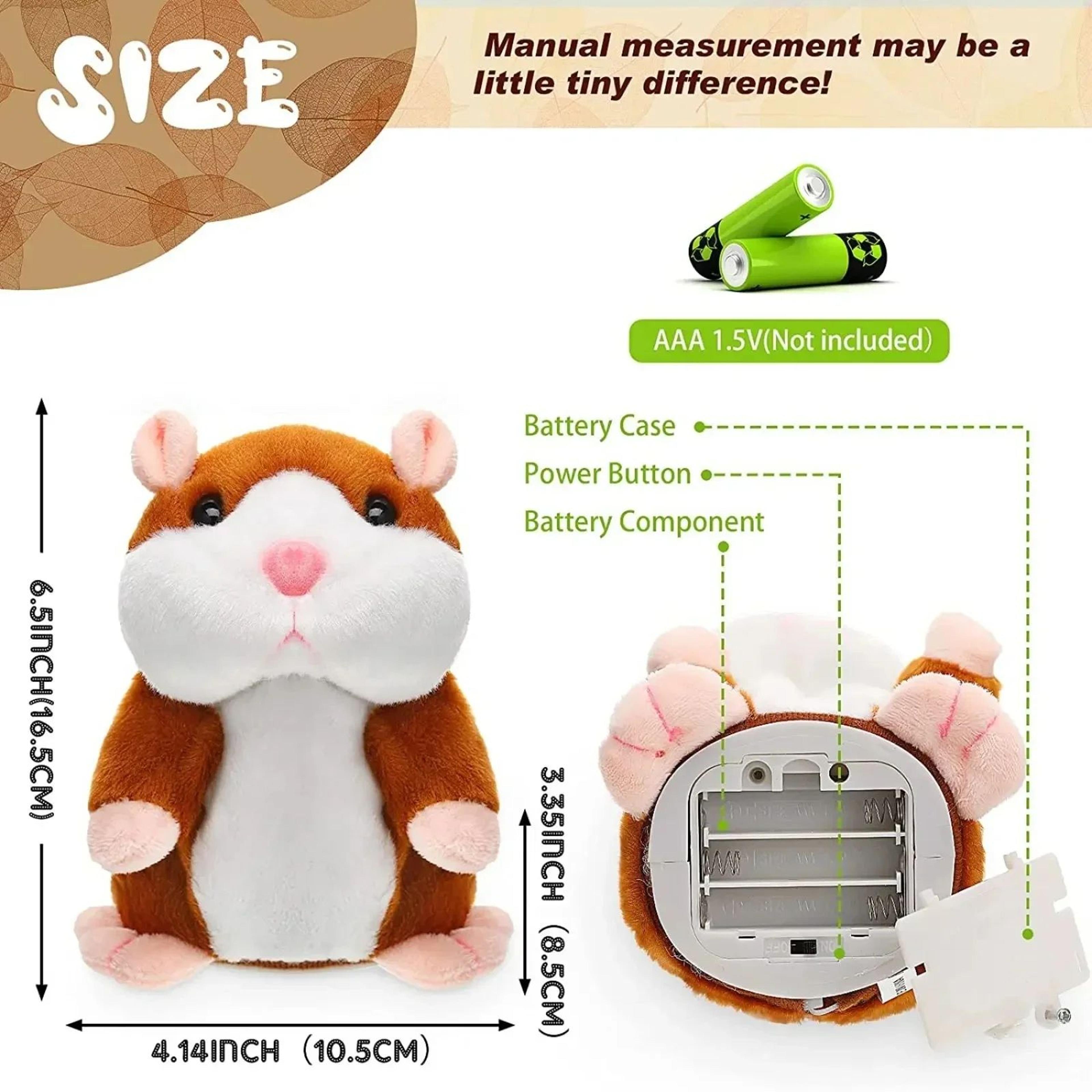 Talking Hamster Plush Toy  Voice Repeater  Nodding Doll Funny Interactive Kids Gift For Toddlers So 2