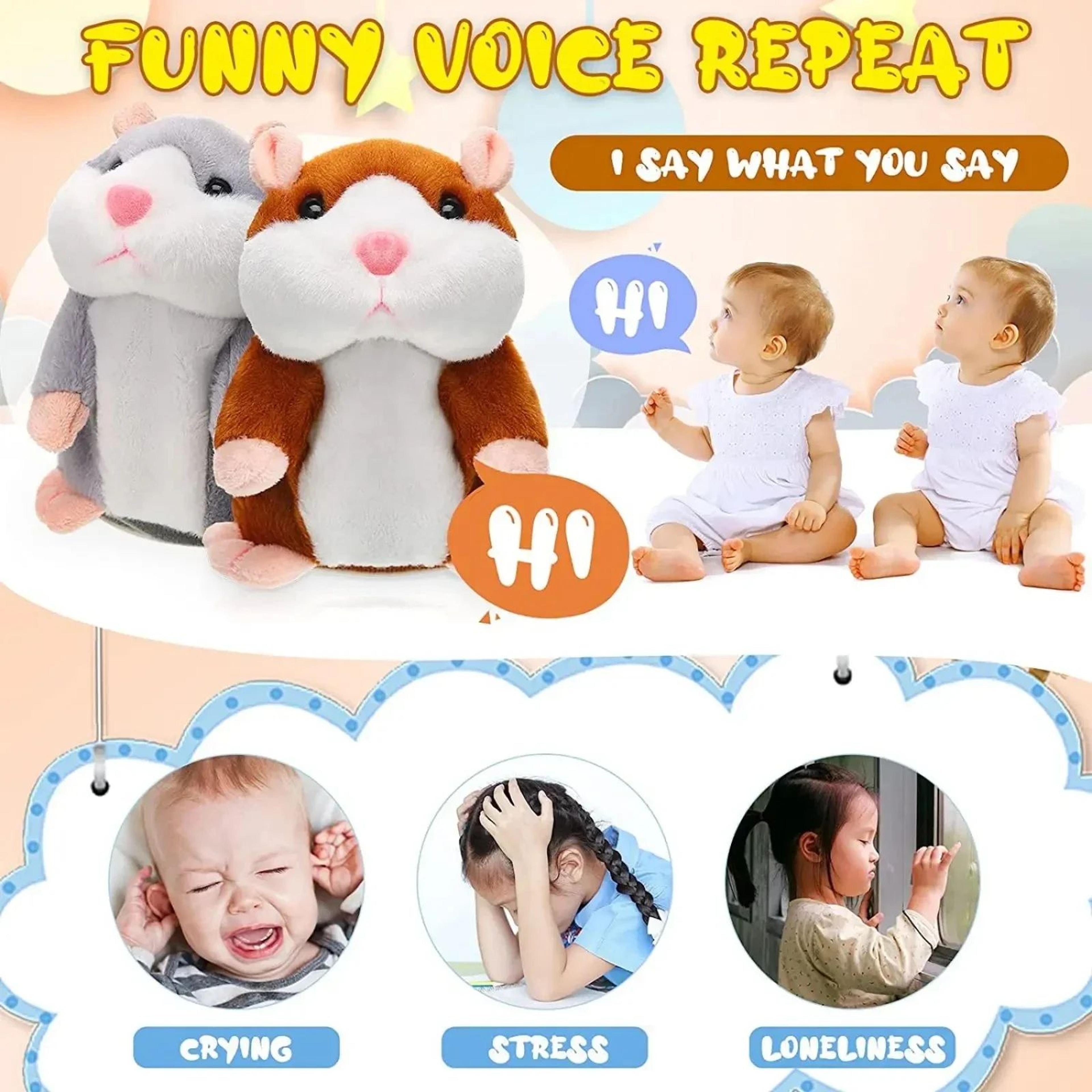 Talking Hamster Plush Toy  Voice Repeater  Nodding Doll Funny Interactive Kids Gift For Toddlers So 4