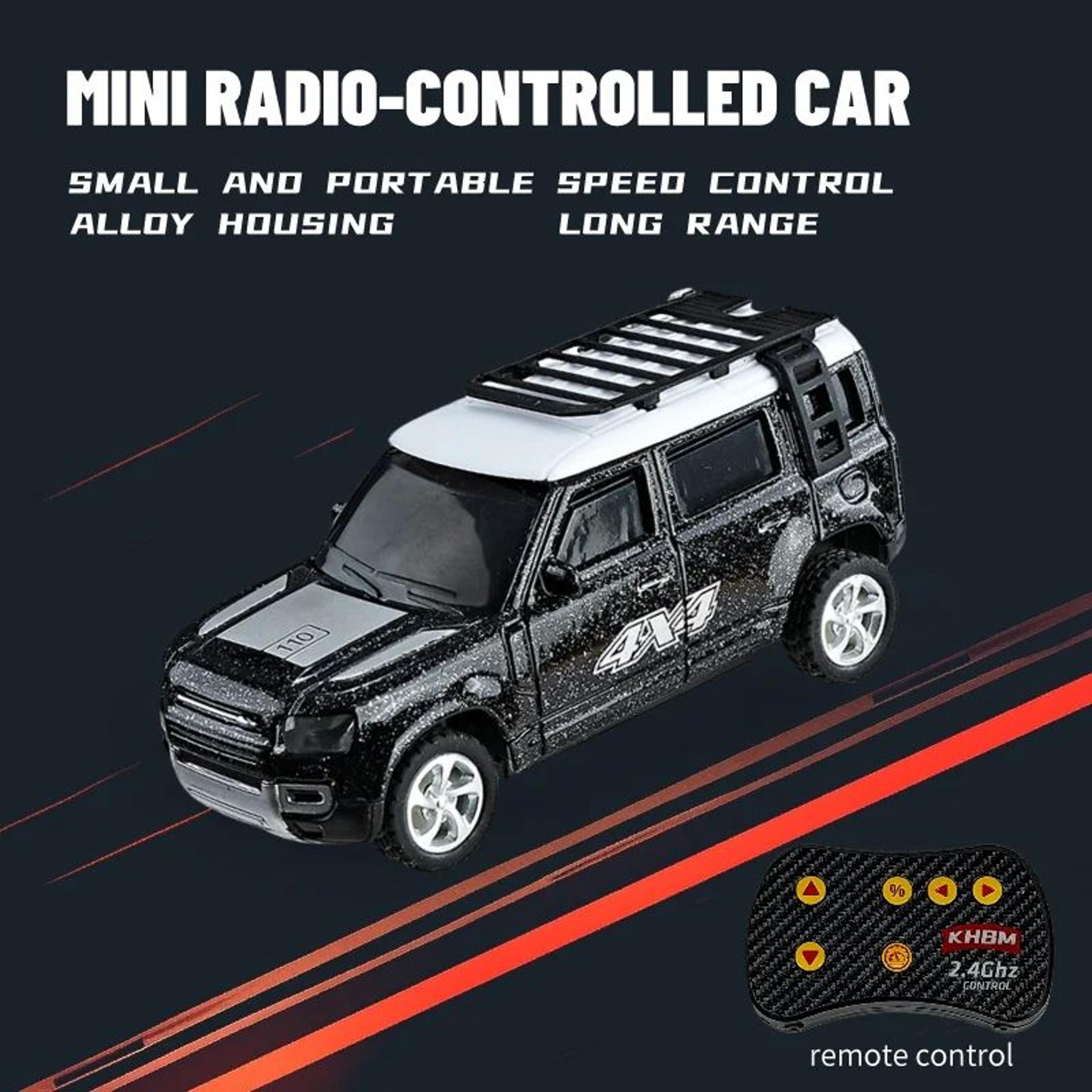 164 Mini RC Car Alloy  60Min Run Time 98131 Ft Remote Range USB Rechargeable Pocket Remote Control  5