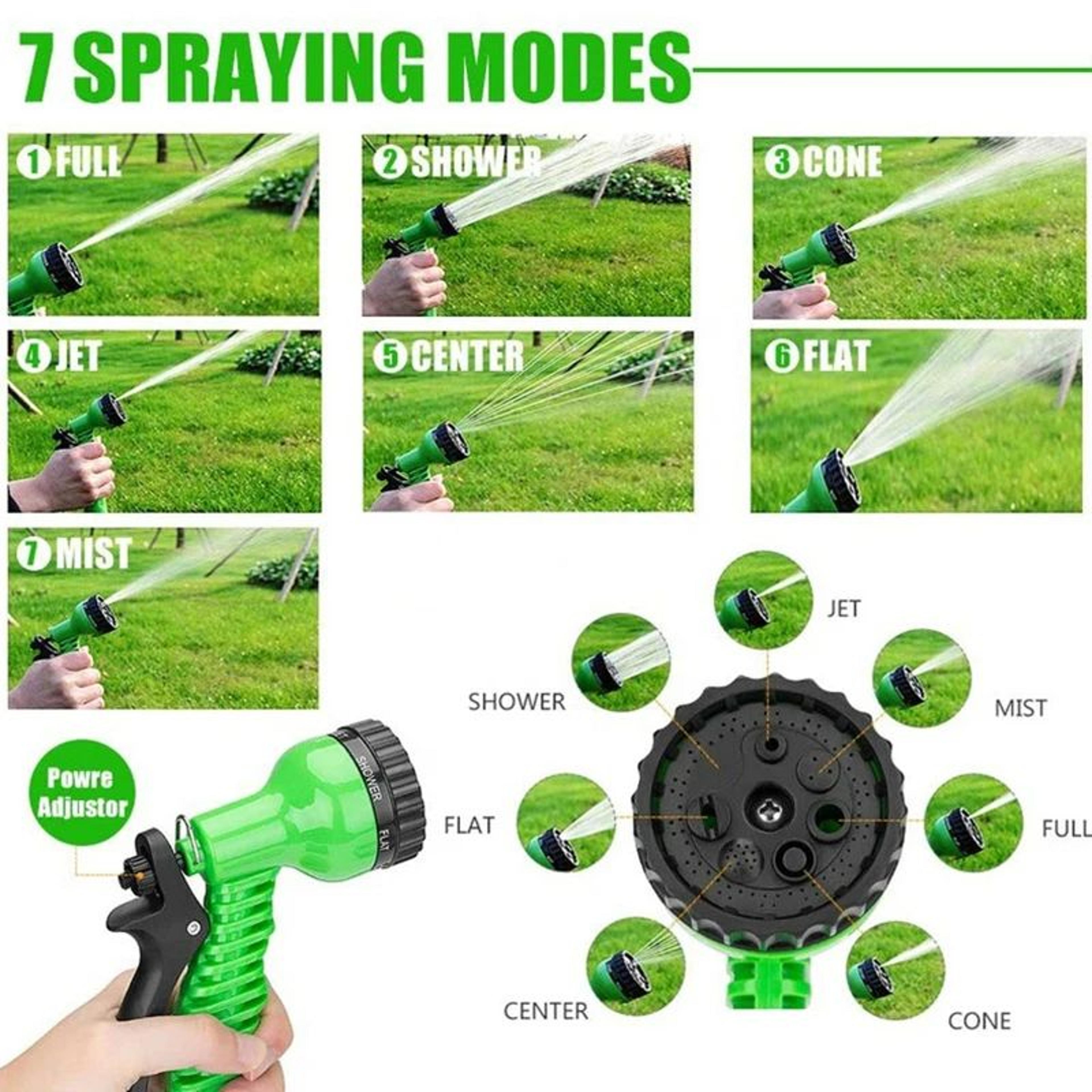Expandable Garden Hose 25200 Ft W HighPressure Spray Nozzle  Lightweight Magic Water Pipe For Car W 11