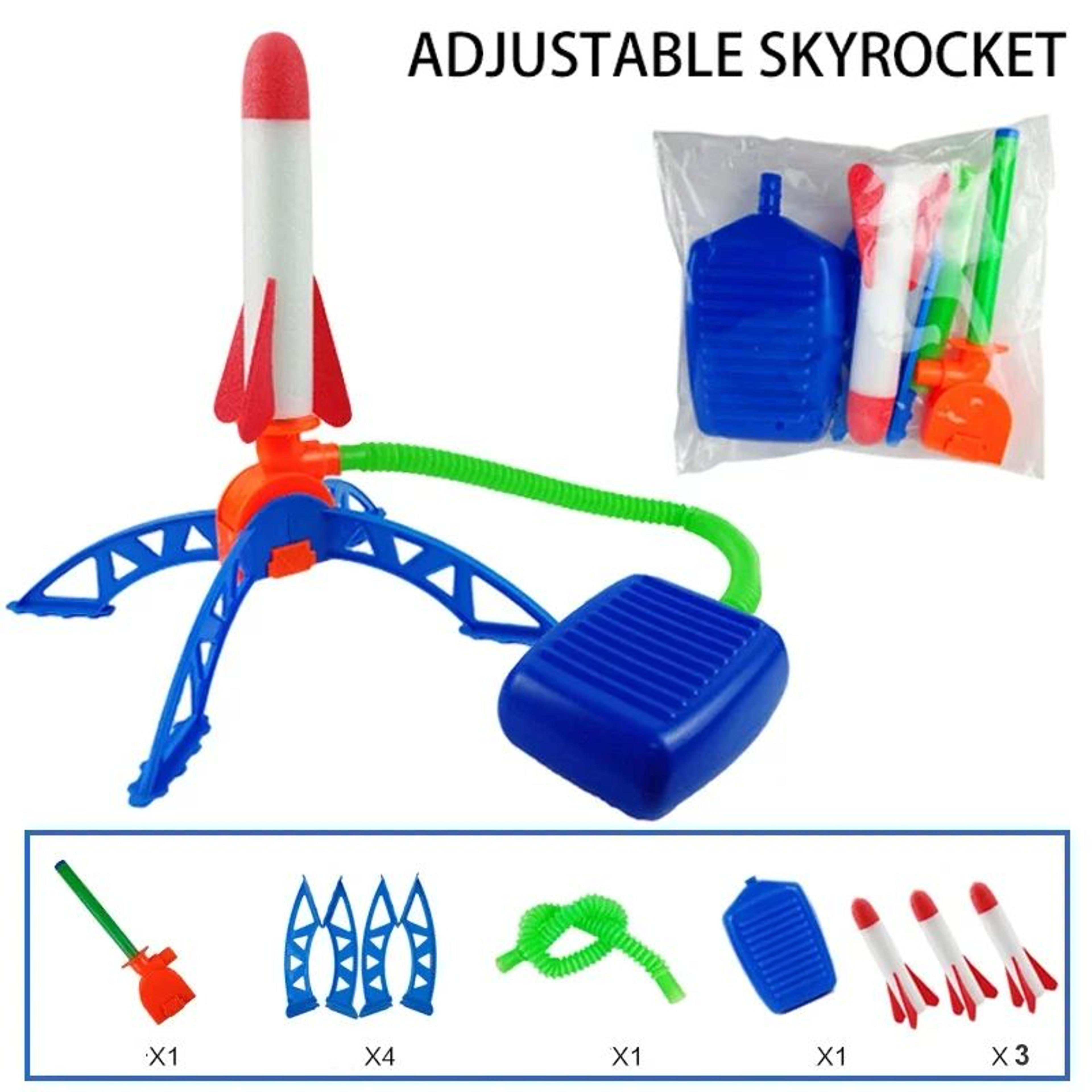 Kids Foot Pump Rocket Launcher Toy Outdoor AirPowered Stomp Rocket Game Safe Soaring Rockets For Ya 8