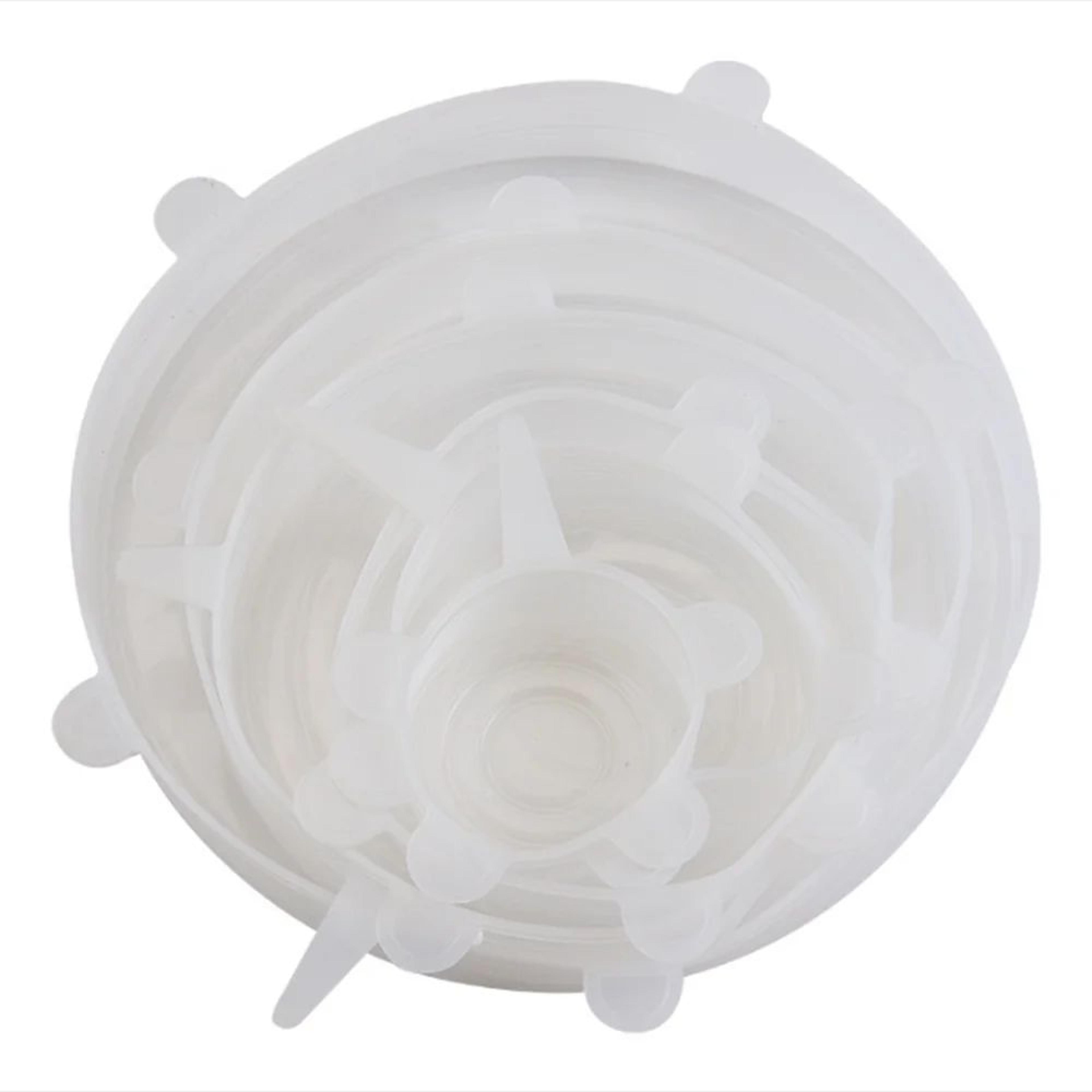 Reusable Silicone Stretch Lids Set  Food Grade Airtight Covers For Bowls Plates  Containers Leakpro 6
