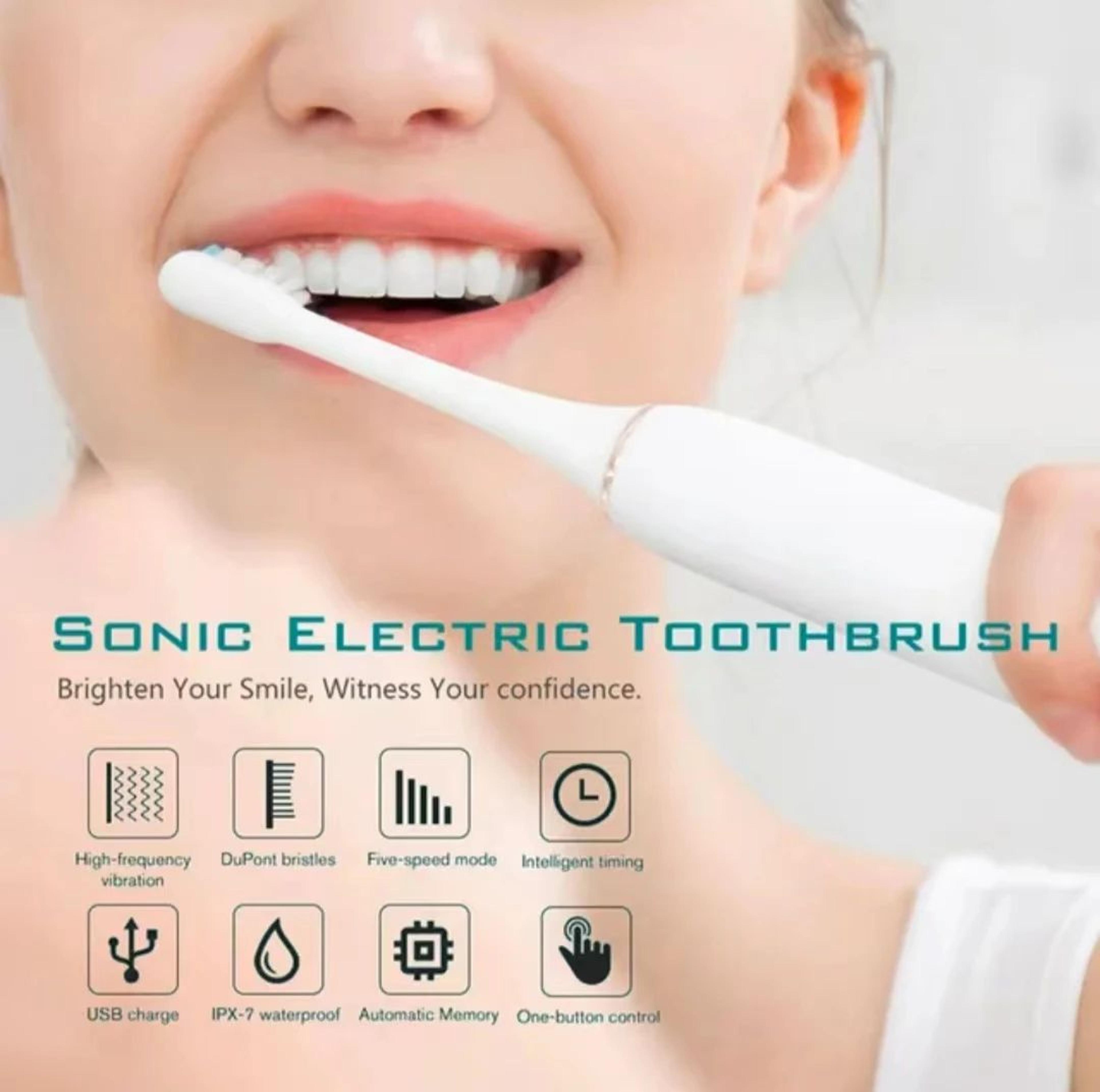 Sonic Electric Toothbrush For Adults  USB Rechargeable IPX7 Waterproof Toothbrush With 6 Modes  DuP 1