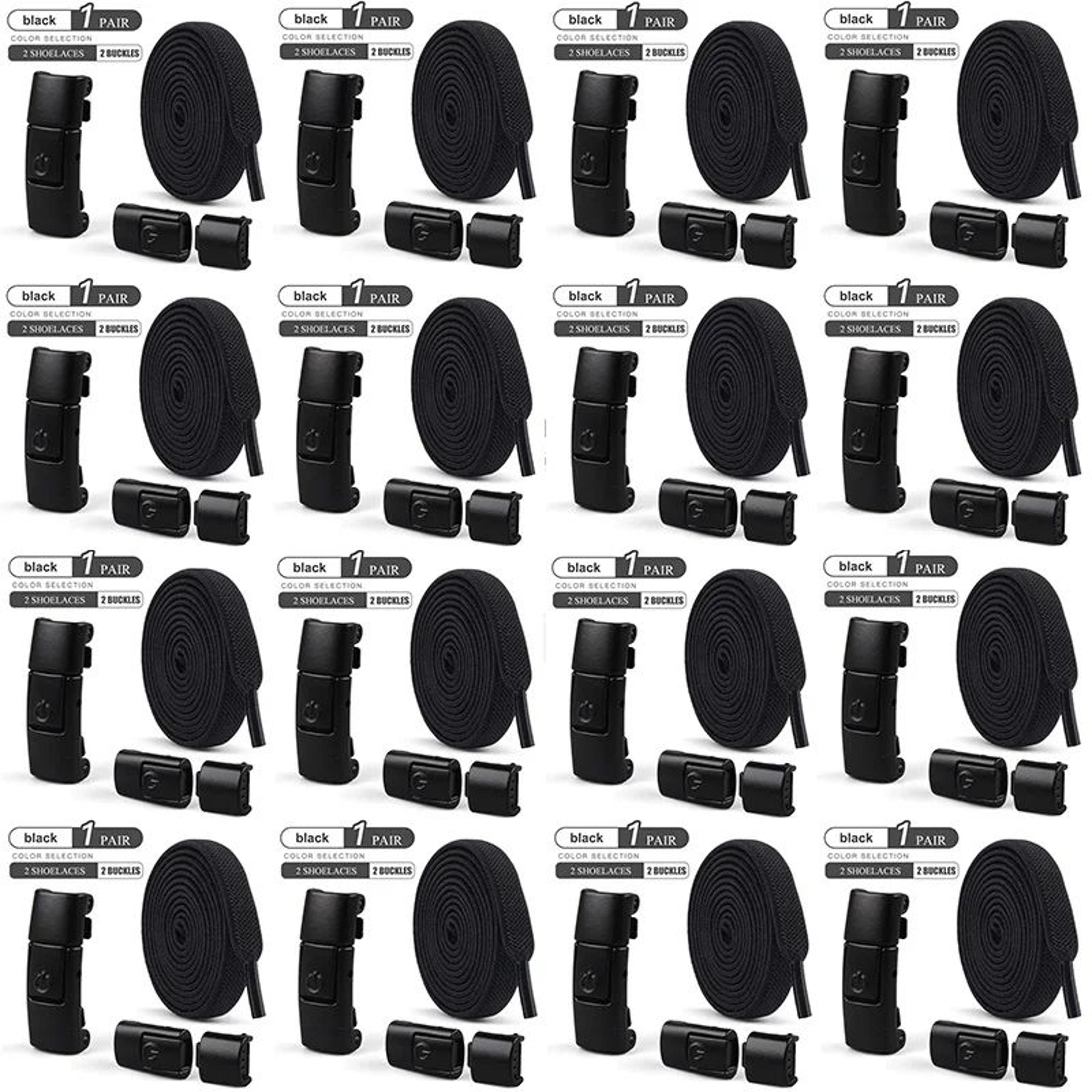 NoTie Elastic Shoelaces With Metal Press Lock  Flat Sneaker Laces For Kids  Adults Quick Lace Syste 22