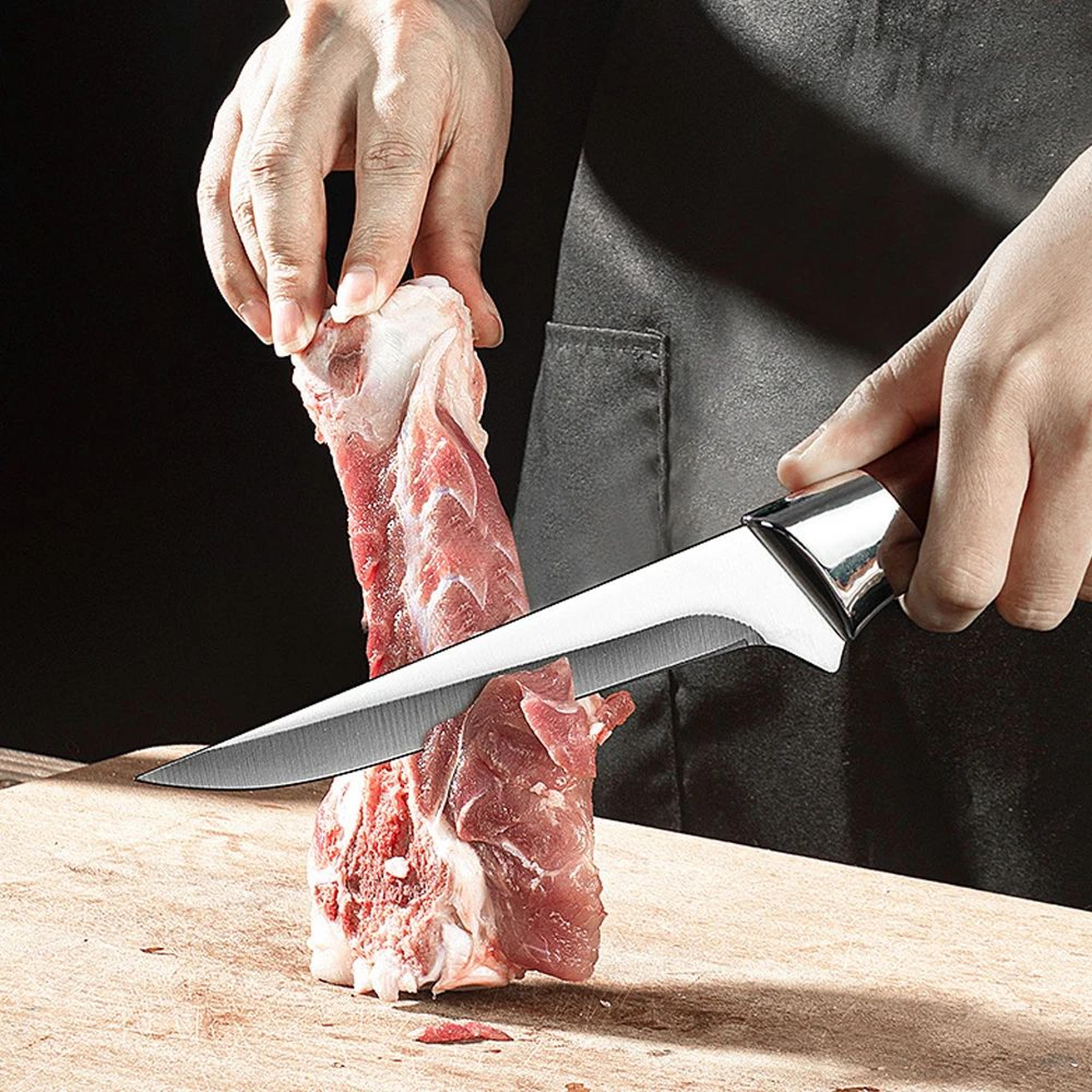 Stainless Steel Boning Knife With Sheath  Forged Fillet Chef Knife For Meat Fish  Vegetables Razor