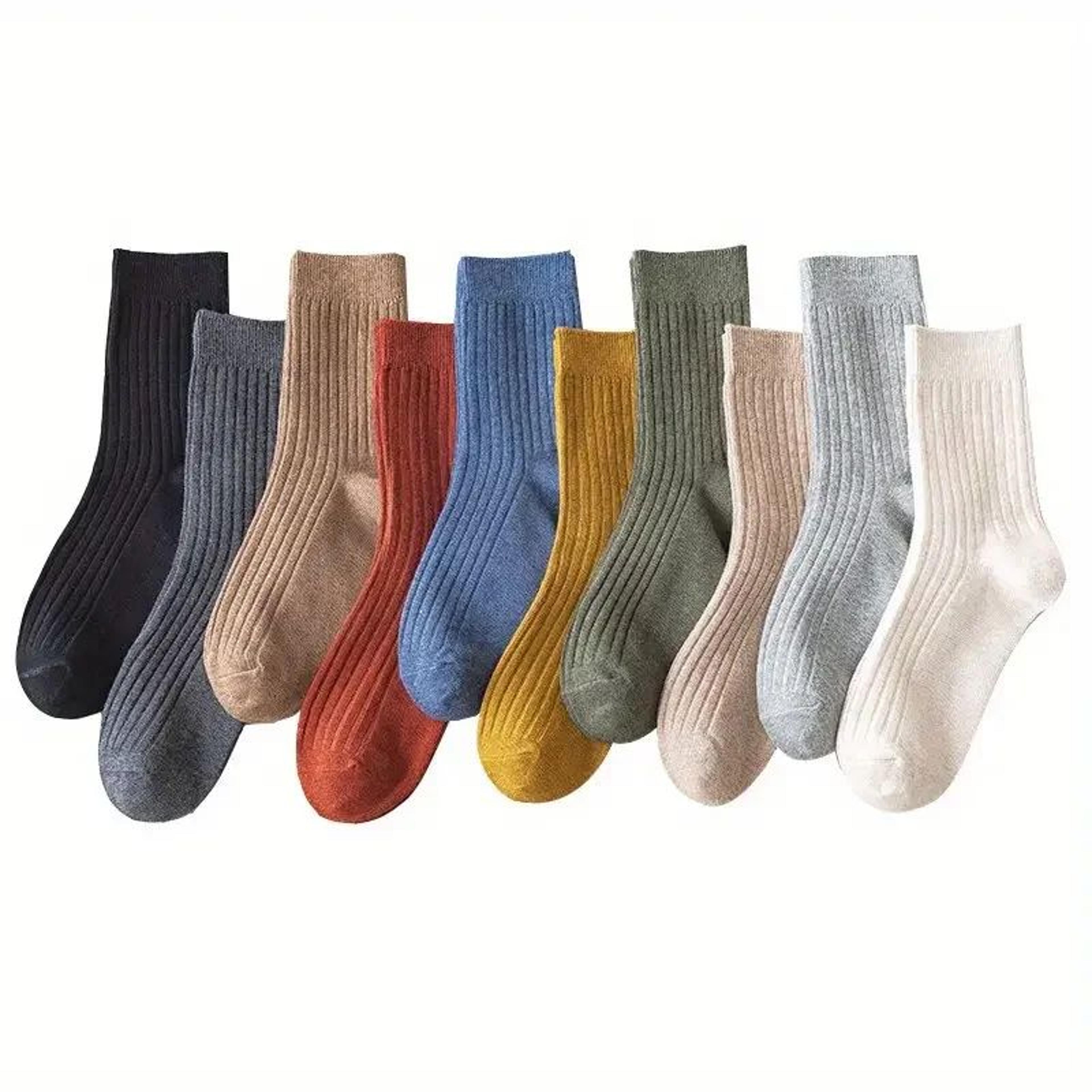Womens Colorful Striped Crew Socks  Soft Breathable Cotton Casual Socks For Daily Comfort  Everyday 11