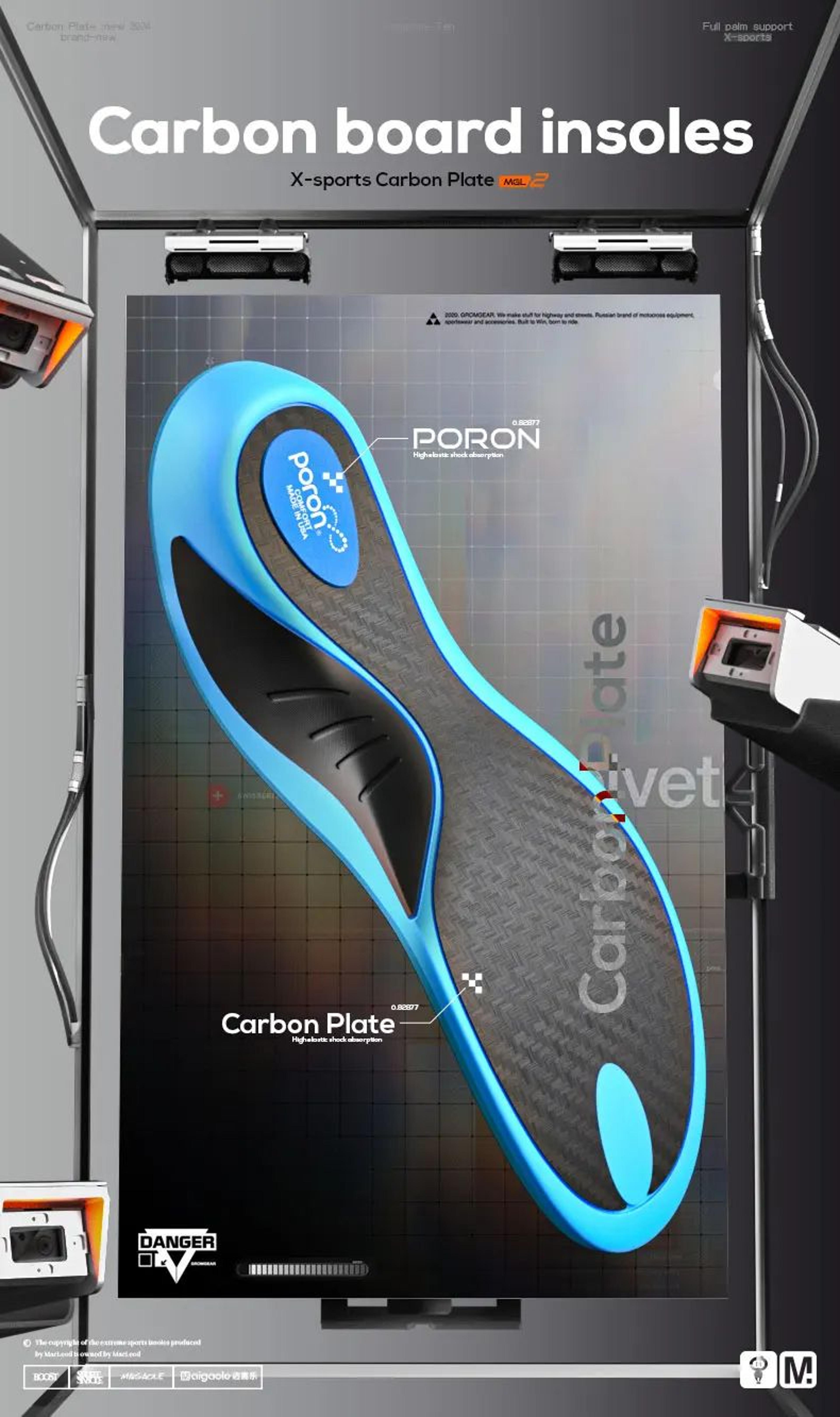 Carbon Plate Basketball Insoles With Arch Support  High Rebound Shock Absorbing PU Sport Shoe Inser 6