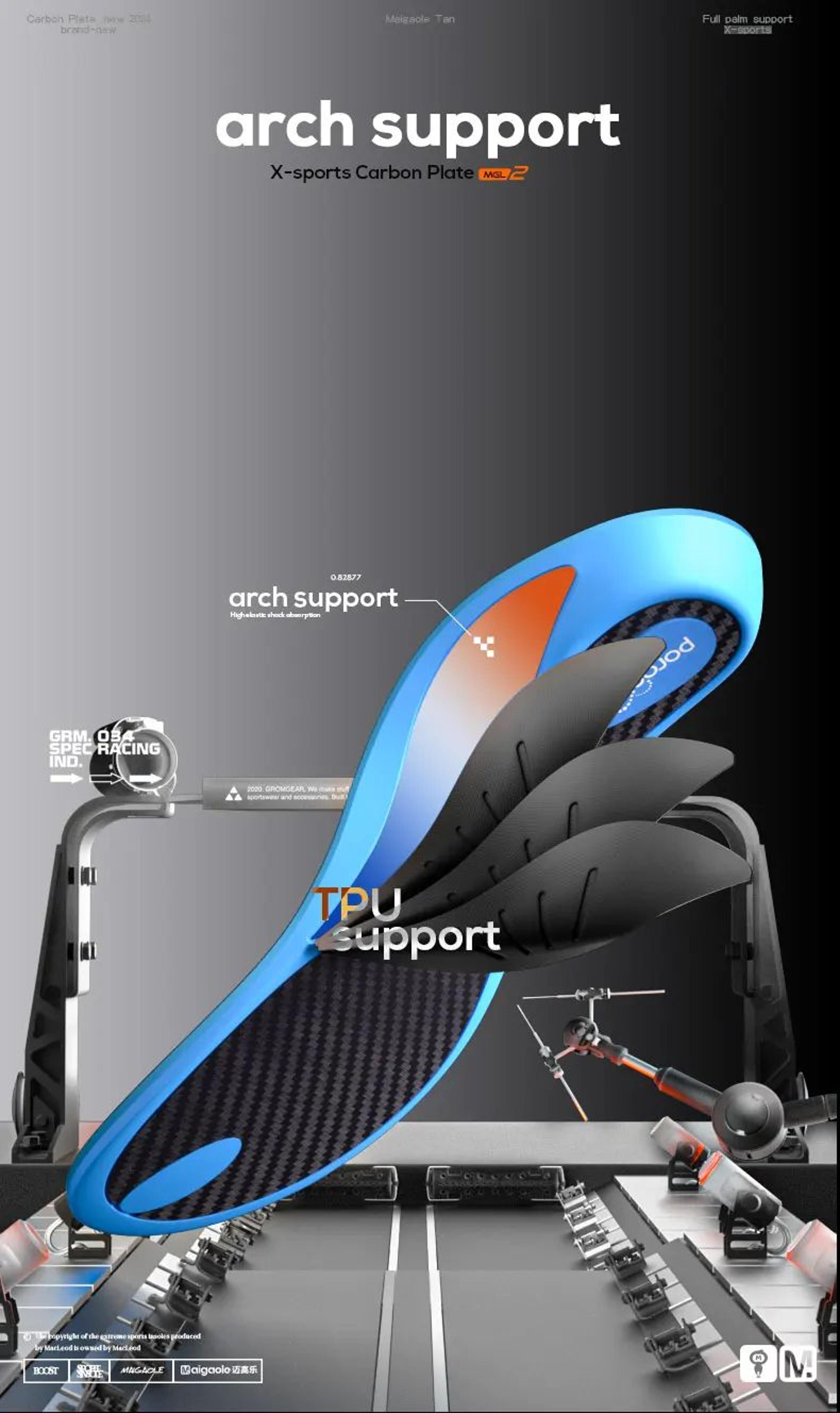 Carbon Plate Basketball Insoles With Arch Support  High Rebound Shock Absorbing PU Sport Shoe Inser 12
