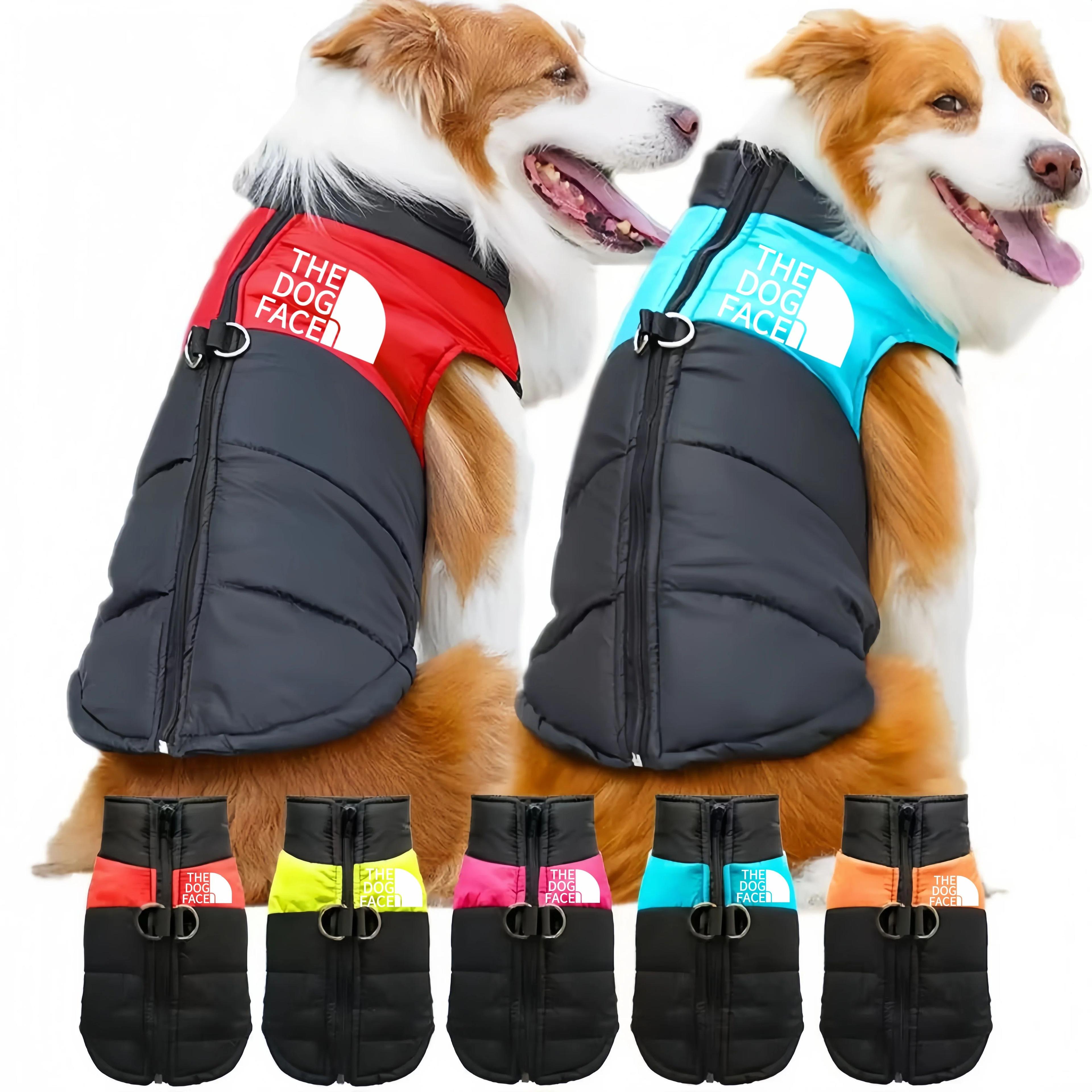Winter Dog Hoodie Sports Coat  Warm Autumn Pet Clothes For Golden Retriever Labrador  Large Dogs 0