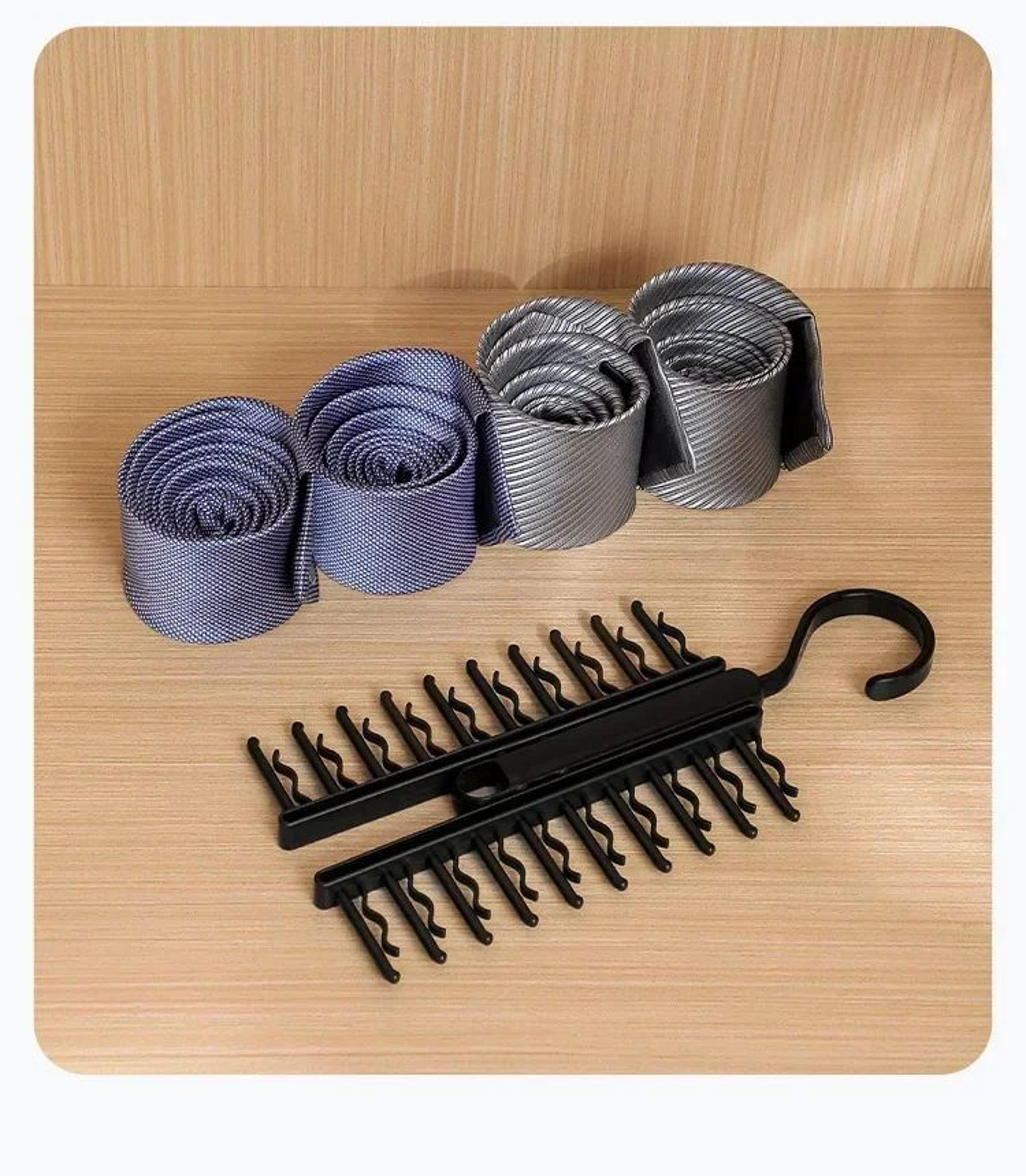 Rotatable Tie Hanger Organizer  20Row Large Capacity Necktie  Belt Storage Rack For Closet Wardrobe 5