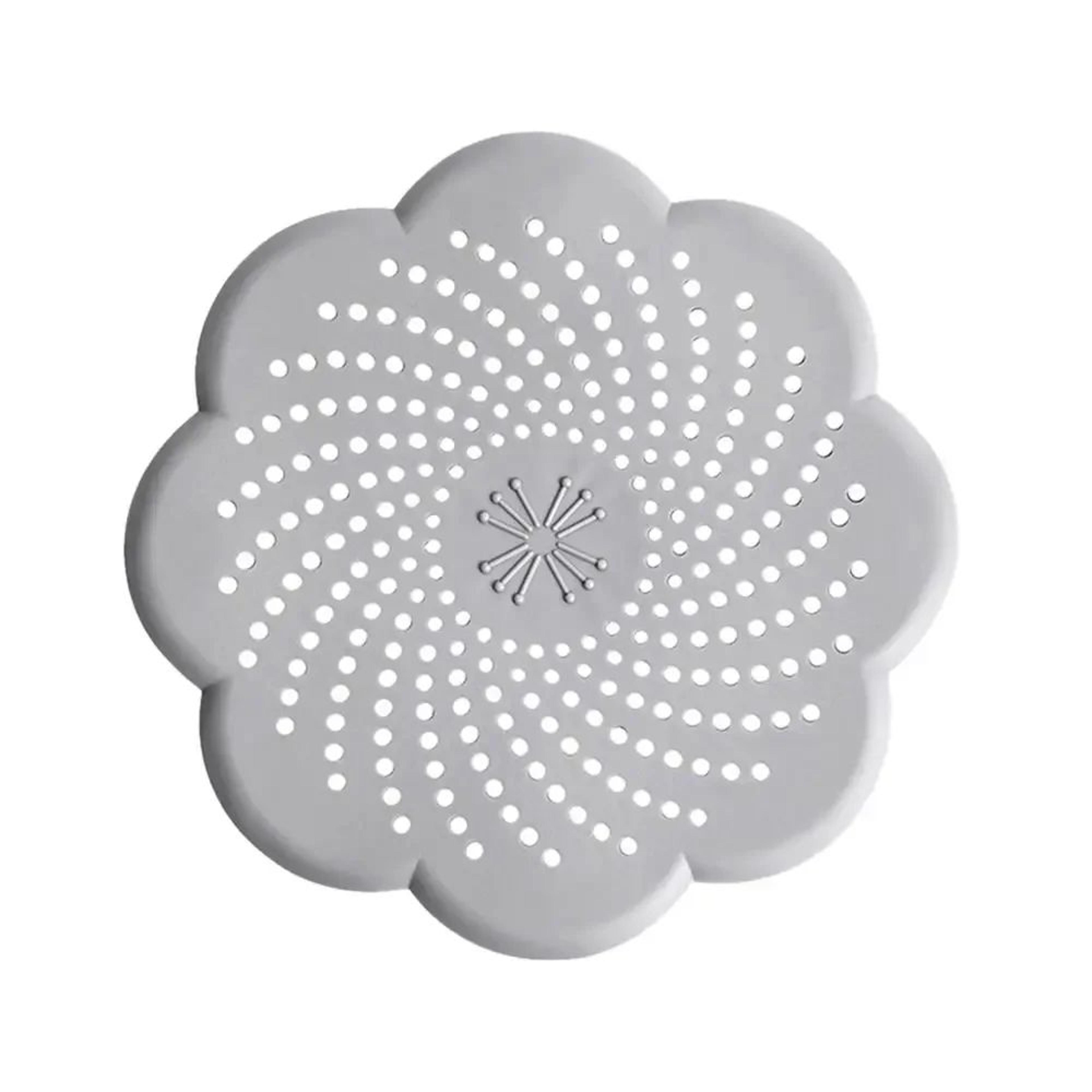 Flower Silicone Floor Drain Cover  Hair Catcher Sink Strainer For Bathroom  Kitchen AntiClog Waste  7