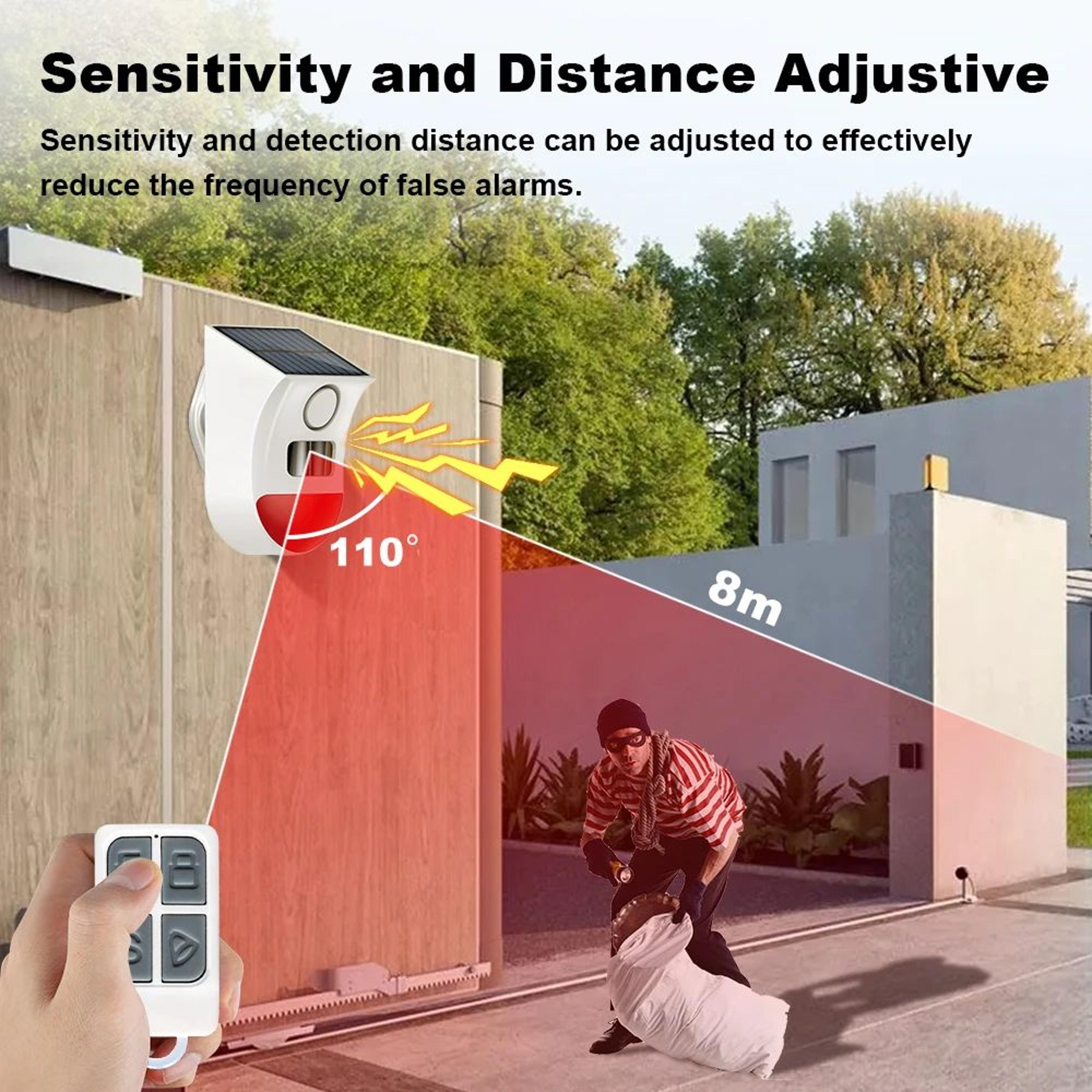 Solar PIR Motion Sensor Alarm With Tuya App WiFi Outdoor Wireless Siren Waterproof 120dB Security S 2