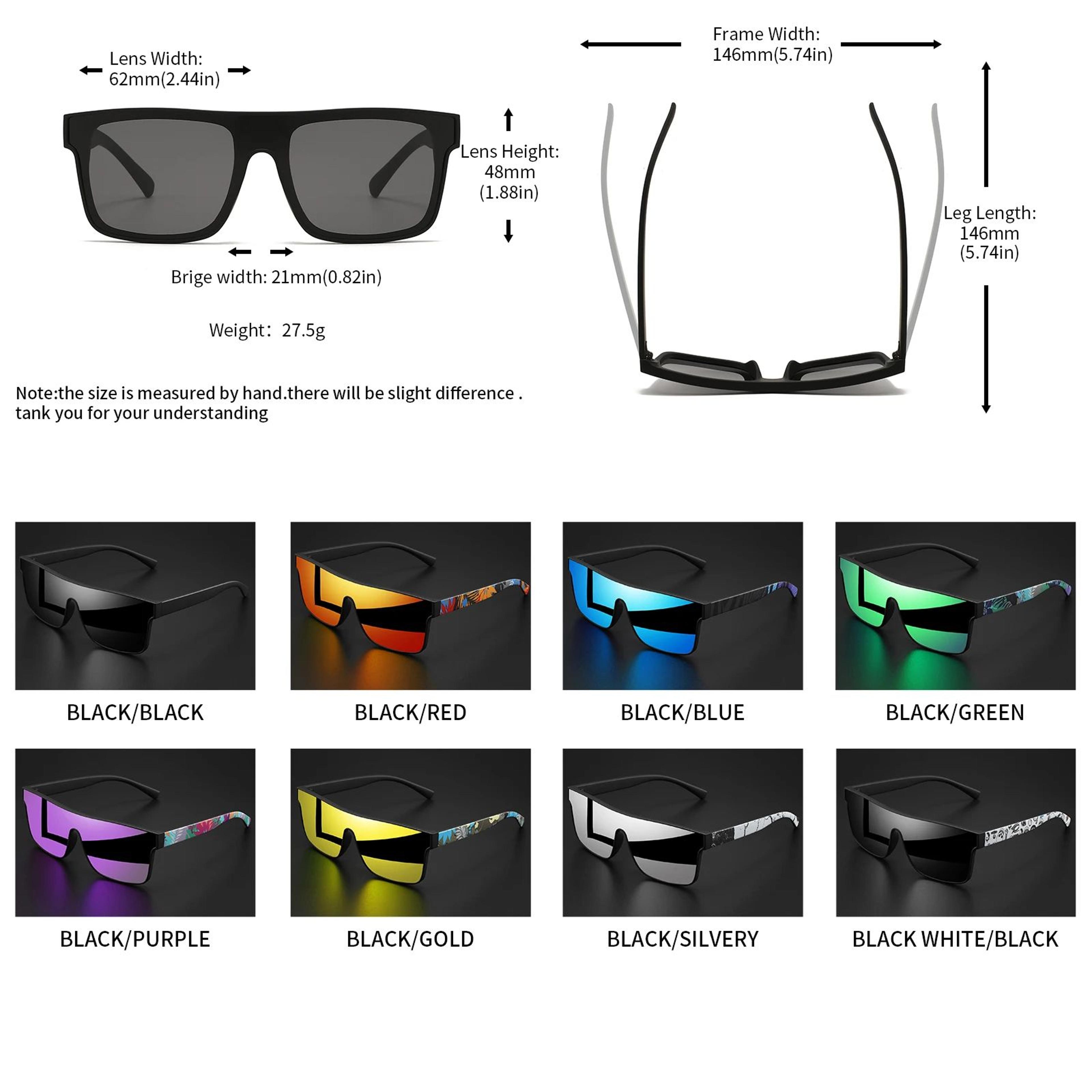 Colorful Square Sports Sunglasses UV400 OnePiece Lens Unisex Outdoor Glasses For Cycling Hiking  Be 2