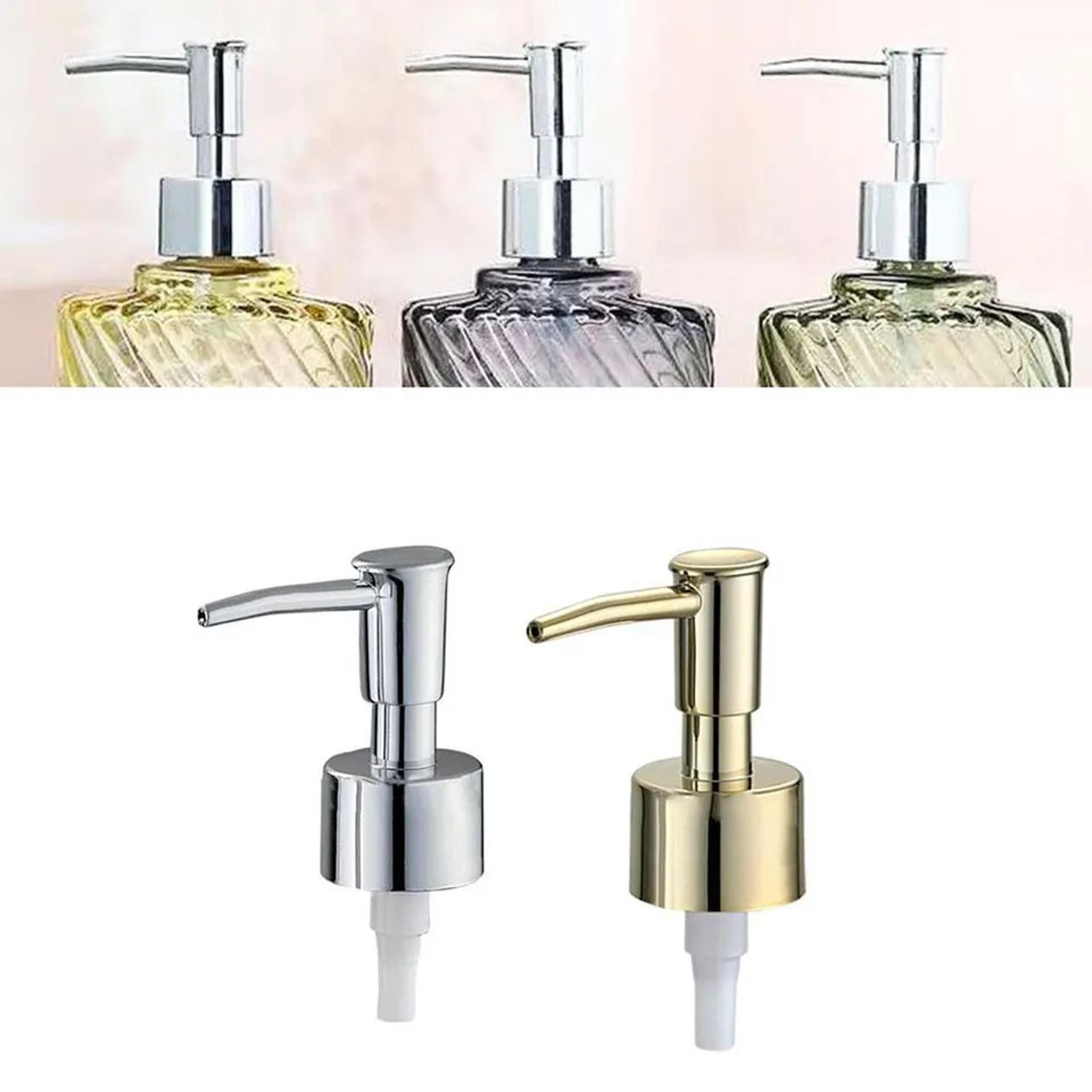 Soap Dispenser Pump Replacement Head Brushed Finish Reusable Lotion Pump With Leakproof Gasket For  0